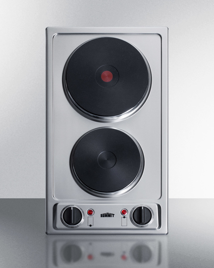 12" Wide 230V 2-Burner Solid Disk Cooktop CSD2B230