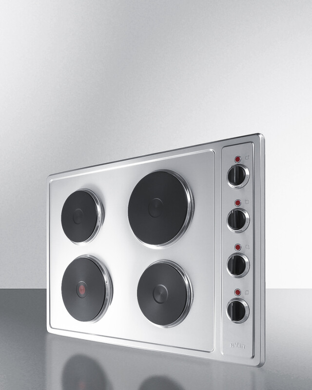 30" Wide 208/240V 4-Burner Solid Disk Cooktop CSD4B300