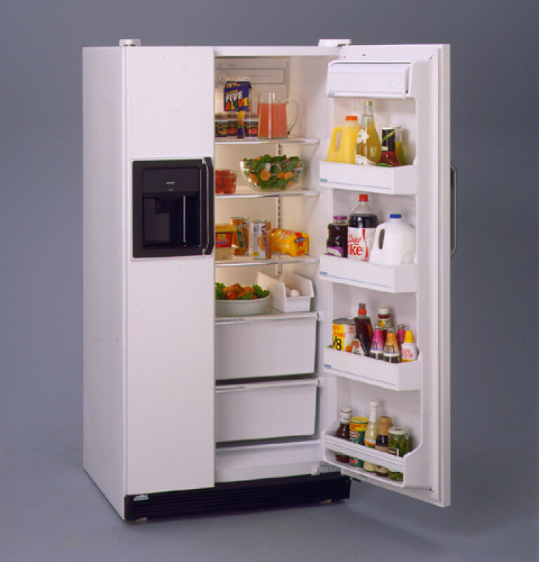 Hotpoint 21.7 Cu. Ft. Side-By-Side No-Frost Refrigerator with Dispenser White CSX22BCBWH Picture 1