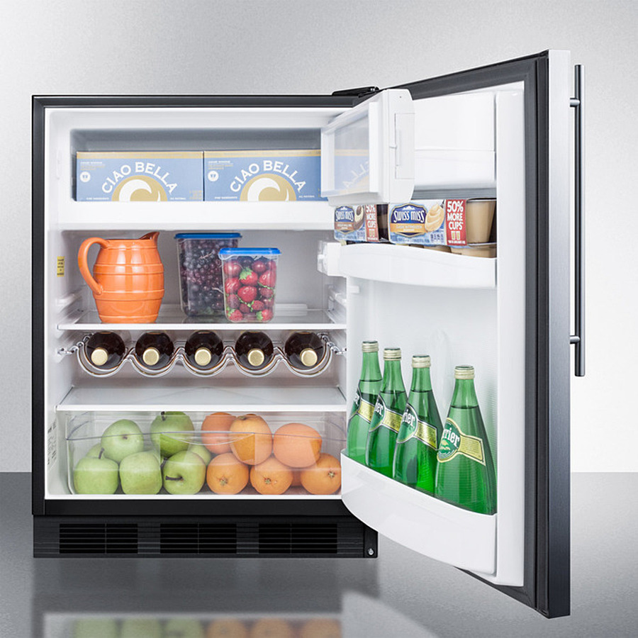 24" Wide Built-In Refrigerator-Freezer, ADA Compliant CT663BKBISSHVADA