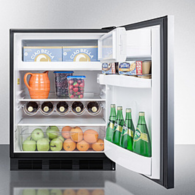 24" Wide Refrigerator-Freezer, ADA Compliant CT663BKSSHHADA