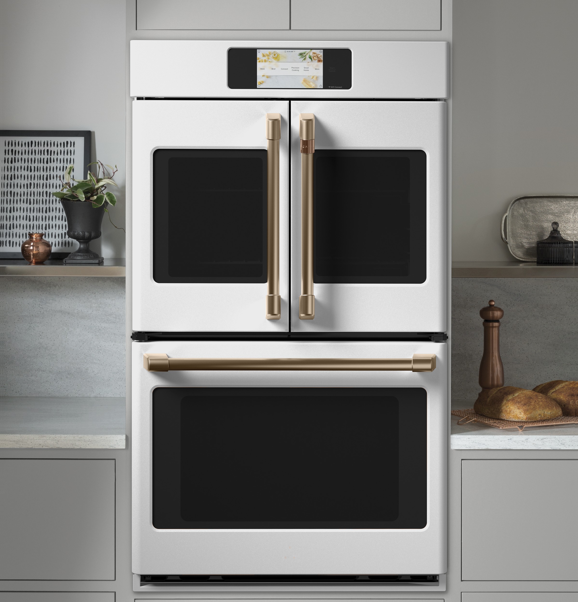 CAFÉ™ Professional Series 30" Smart Built-In Convection French-Door Double Wall Oven CTD90FP4NW2