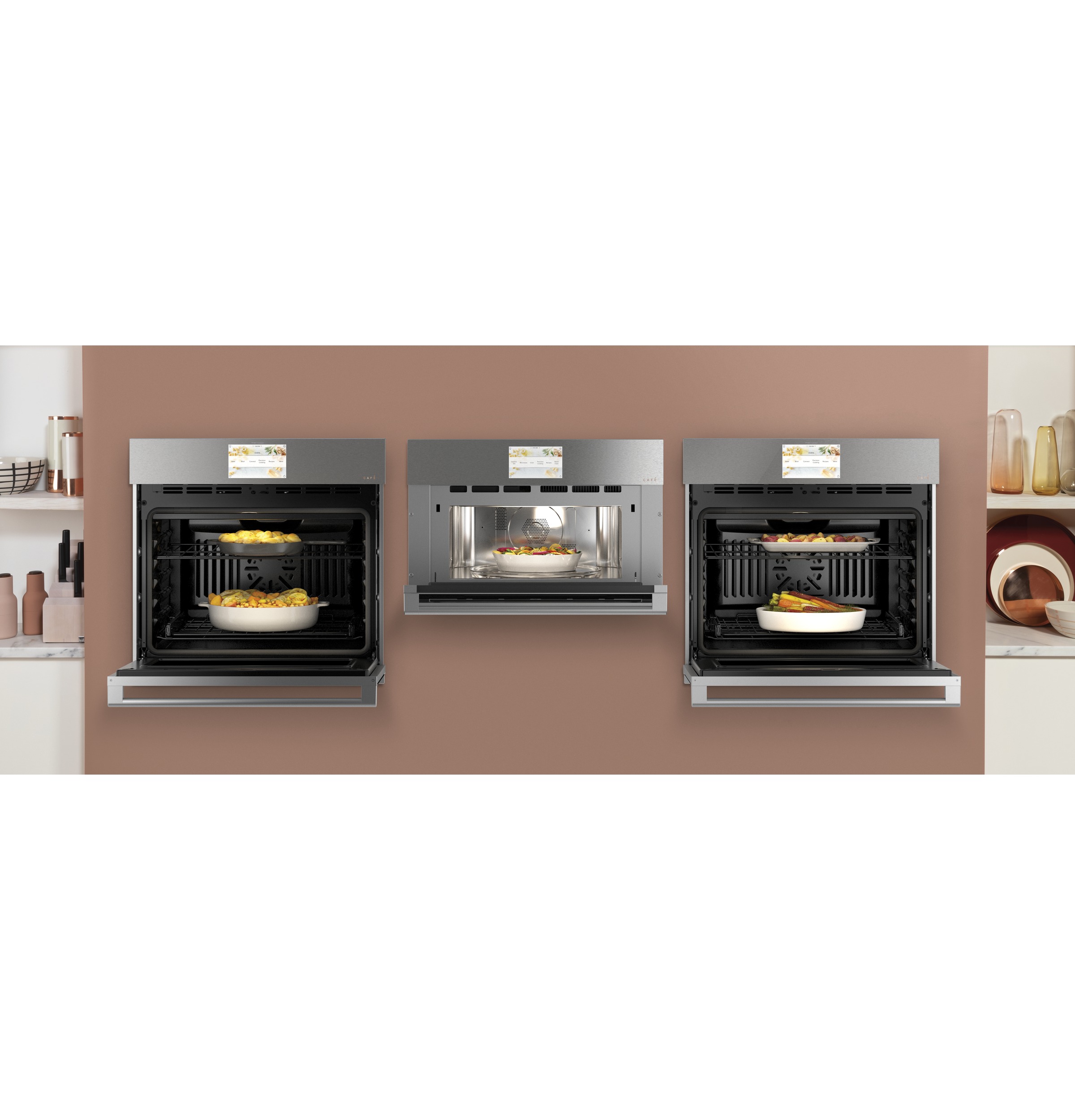 CAFÉ™ 30" Smart Single Wall Oven with Convection in Platinum Glass CTS70DM2NS5