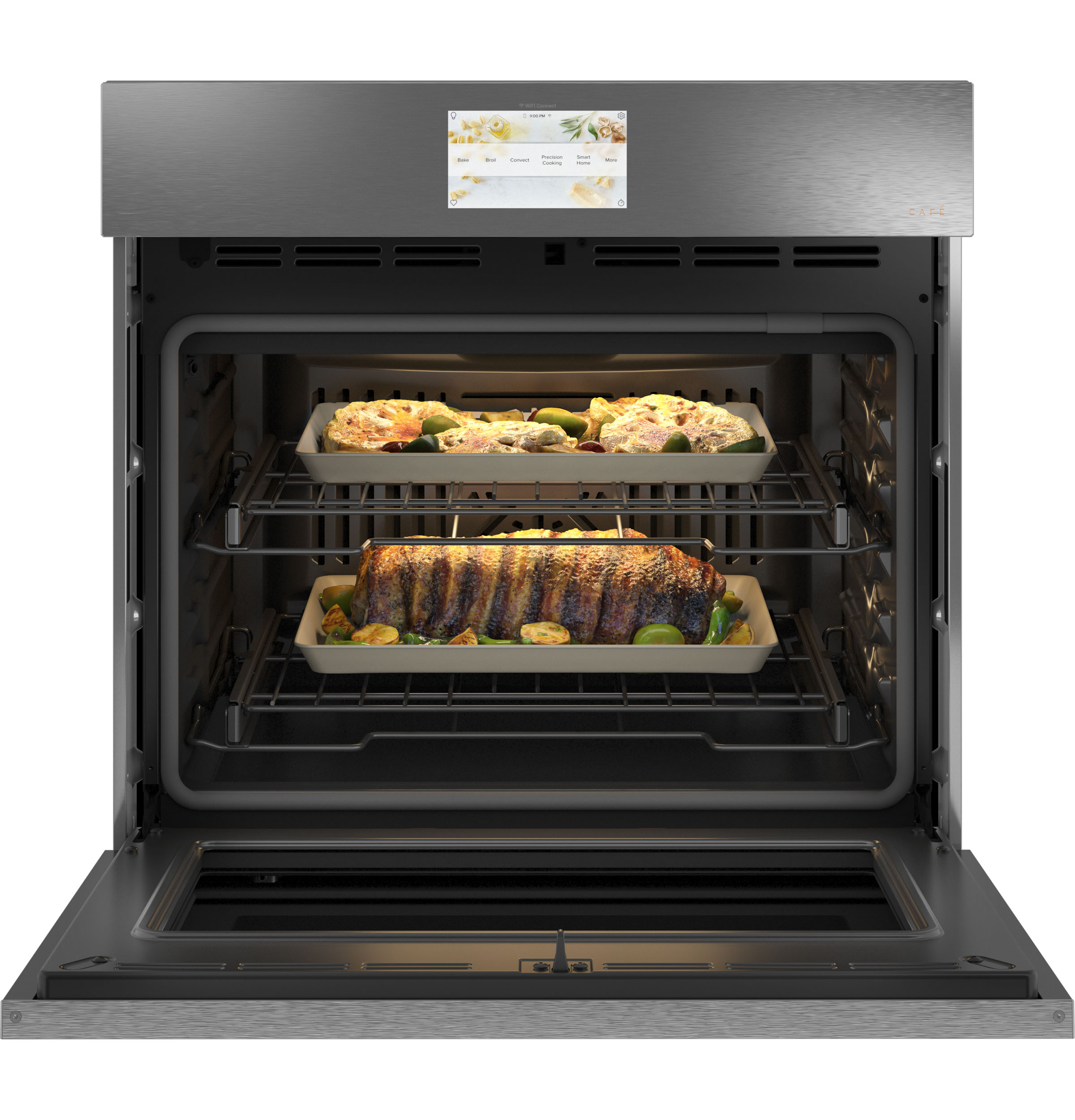 CAFÉ™ 30" Smart Built-In Convection Single Wall Oven in Platinum Glass CTS90DM2NS5