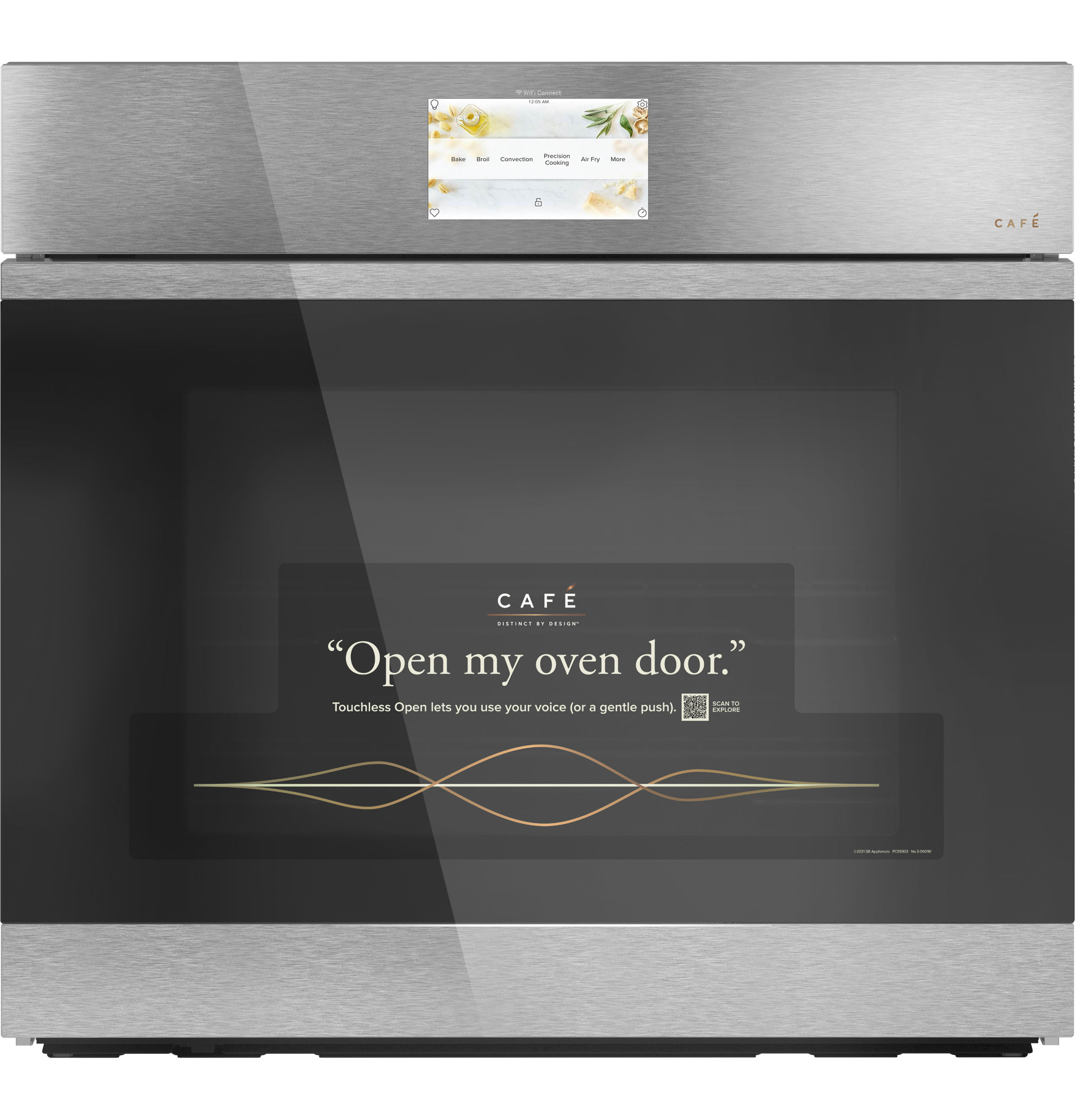 CAFÉ™ 30" Smart Built-In Convection Single Wall Oven in Platinum Glass CTS90DM2NS5