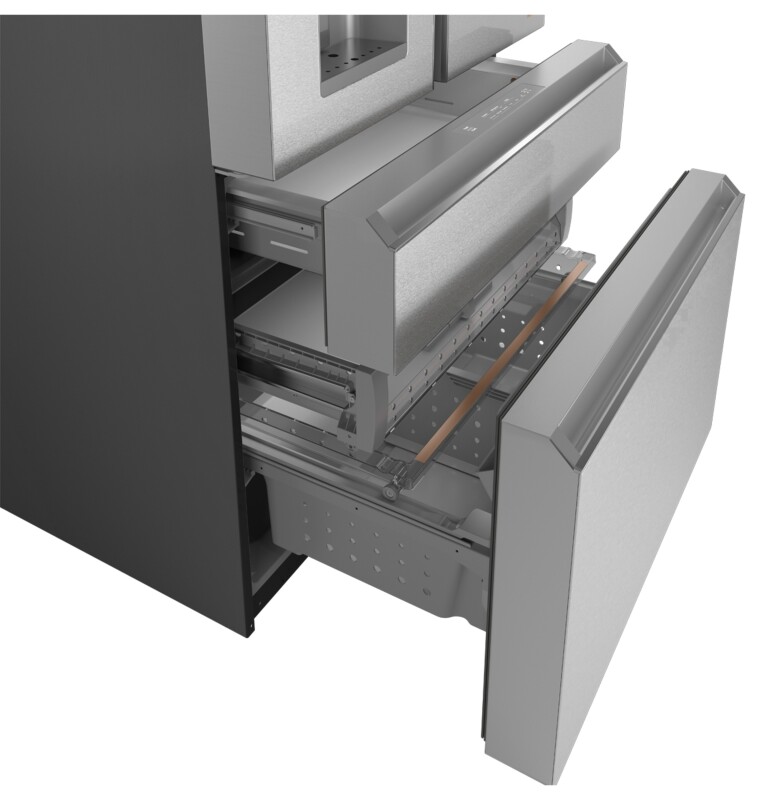 CAFÉ™ ENERGY STAR® 27.8 Cu. Ft. Smart 4-Door French-Door Refrigerator in Platinum Glass CVE28DM5NS5