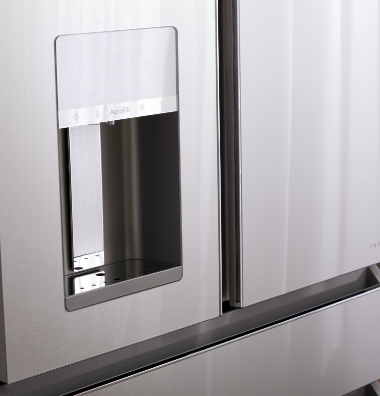 CAFÉ™ ENERGY STAR® 27.8 Cu. Ft. Smart 4-Door French-Door Refrigerator in Platinum Glass CVE28DM5NS5