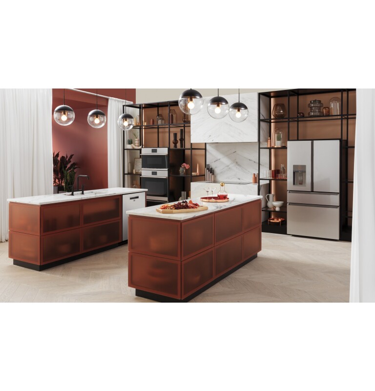 CAFÉ™ ENERGY STAR® 27.8 Cu. Ft. Smart 4-Door French-Door Refrigerator in Platinum Glass CVE28DM5NS5