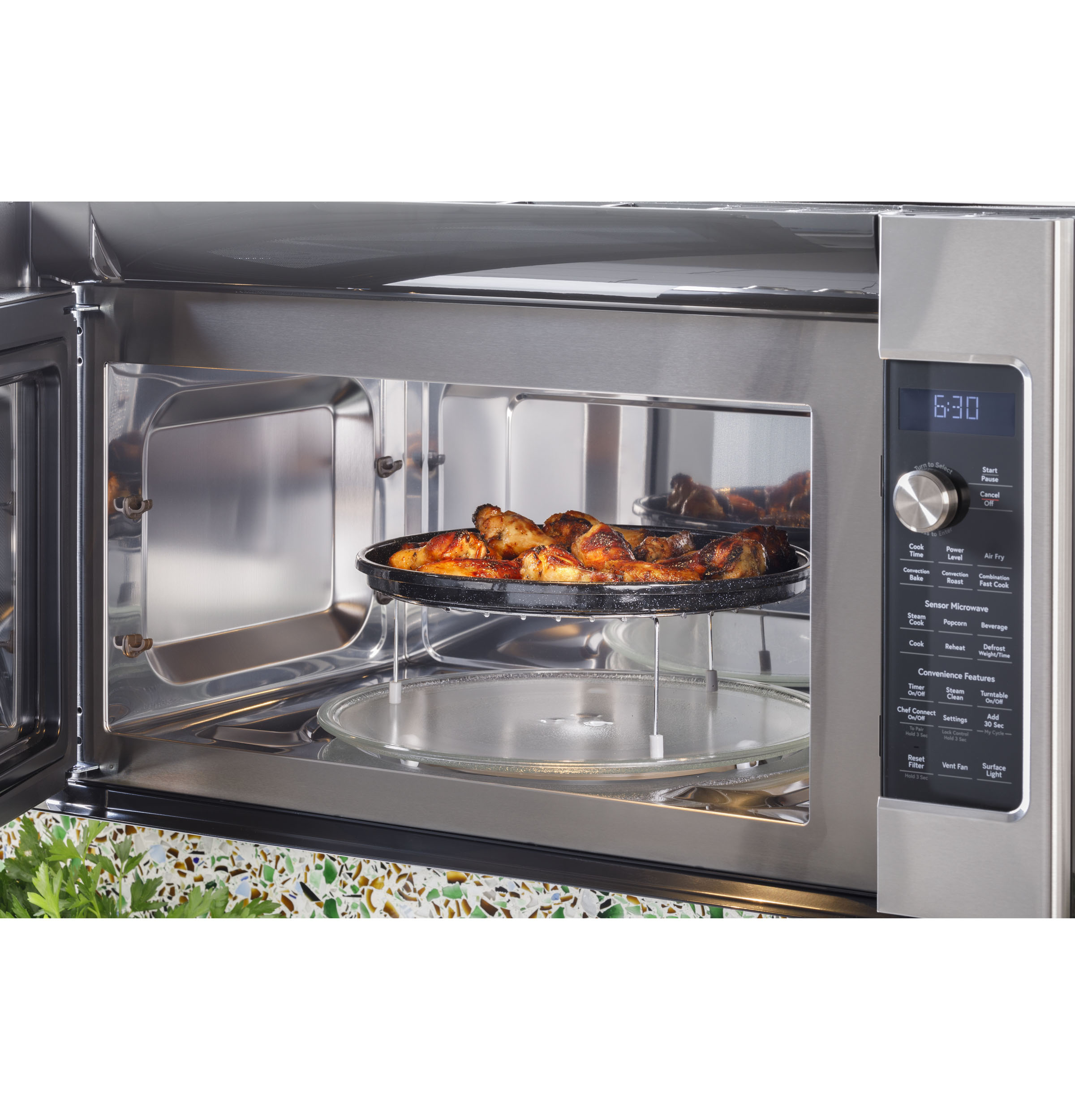 CAFÉ™ 1.7 Cu. Ft. Convection Over-the-Range Microwave Oven CVM517P3RD1