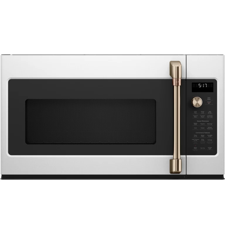 Cafe 1.7 Cu. Ft. Convection Over-the-Range Microwave Oven Matte White CVM517P4MW2 Picture 1