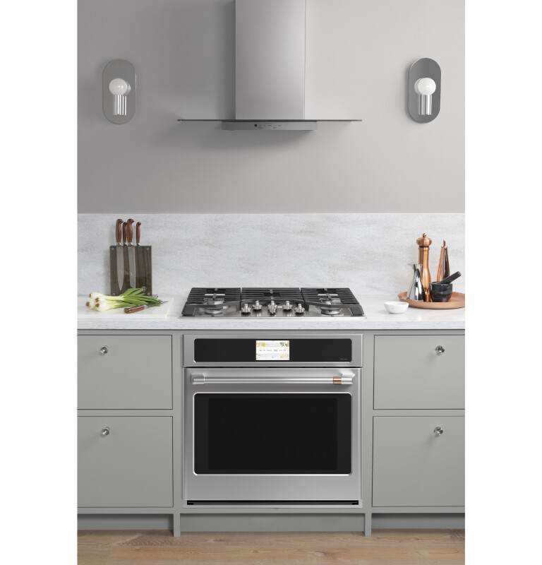 CAFÉ™ 30" Wall-Mount Glass Canopy Chimney Hood CVW73012MSS