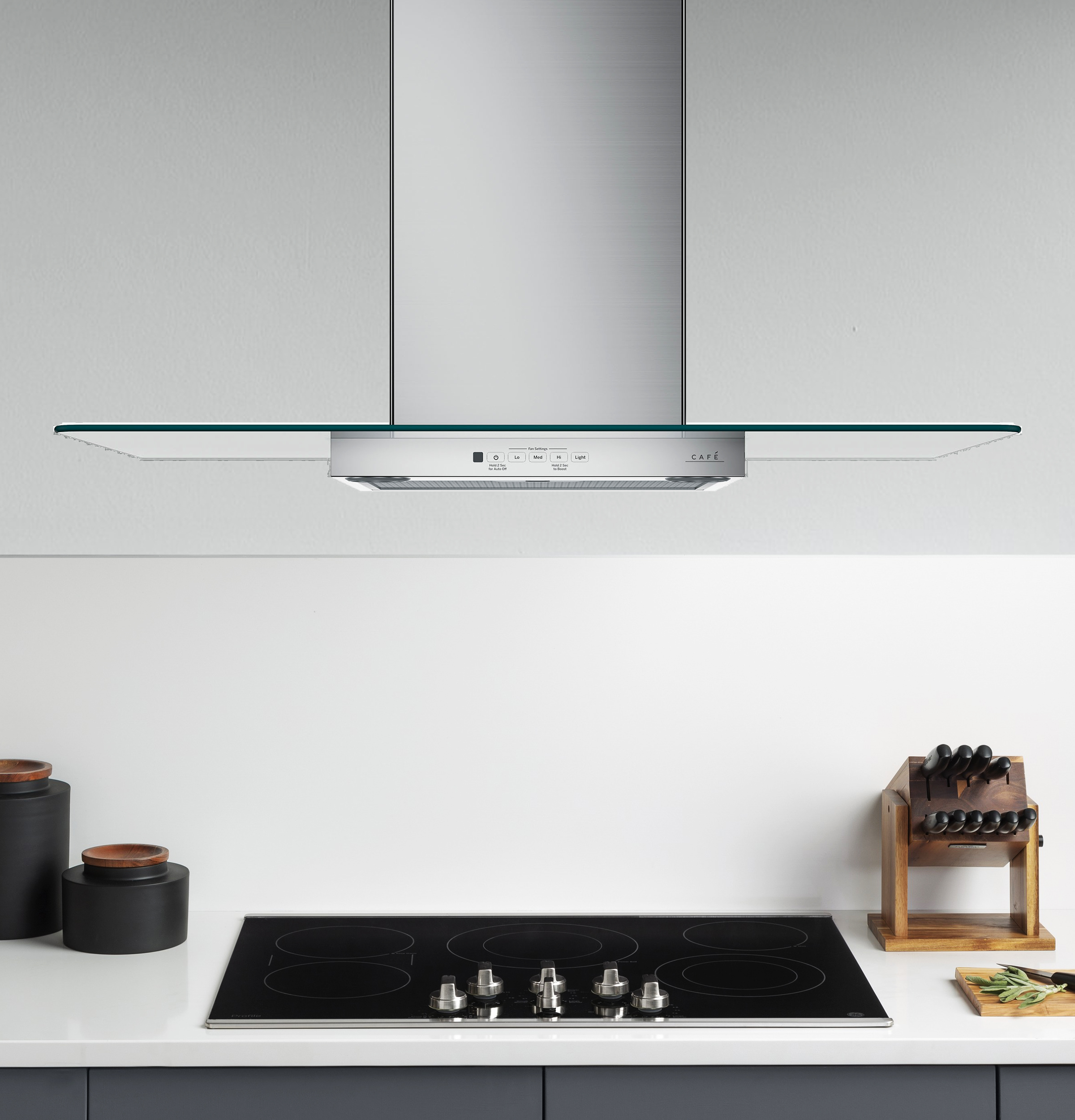 CAFÉ™ 36" Wall-Mount Glass Canopy Chimney Hood CVW73612MSS