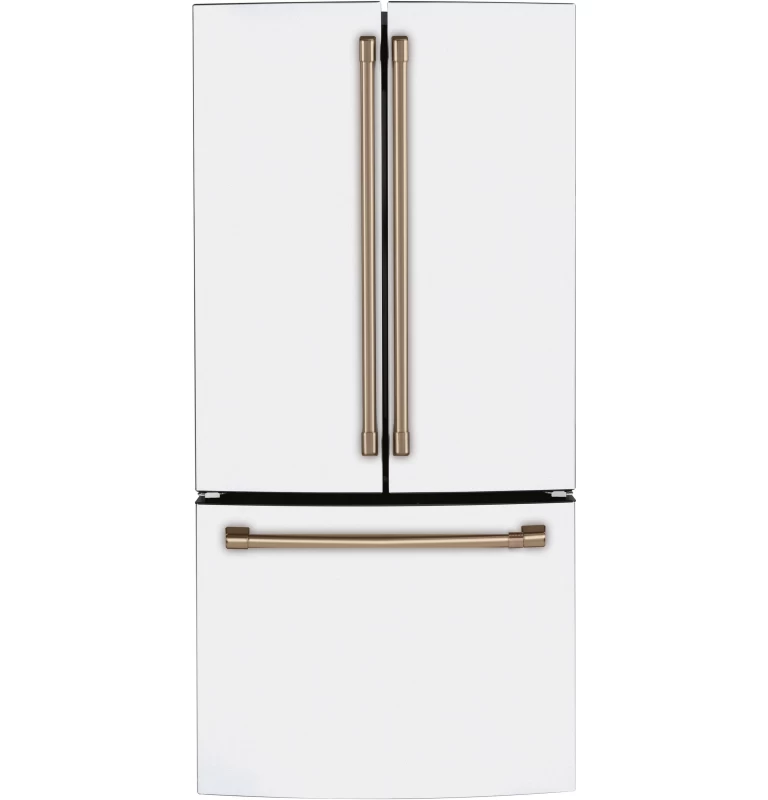 Cafe 18.6 Cu. Ft. Counter-Depth French-Door Refrigerator Matte White / Brushed Bronze CWE19SP4NW2 Picture 1