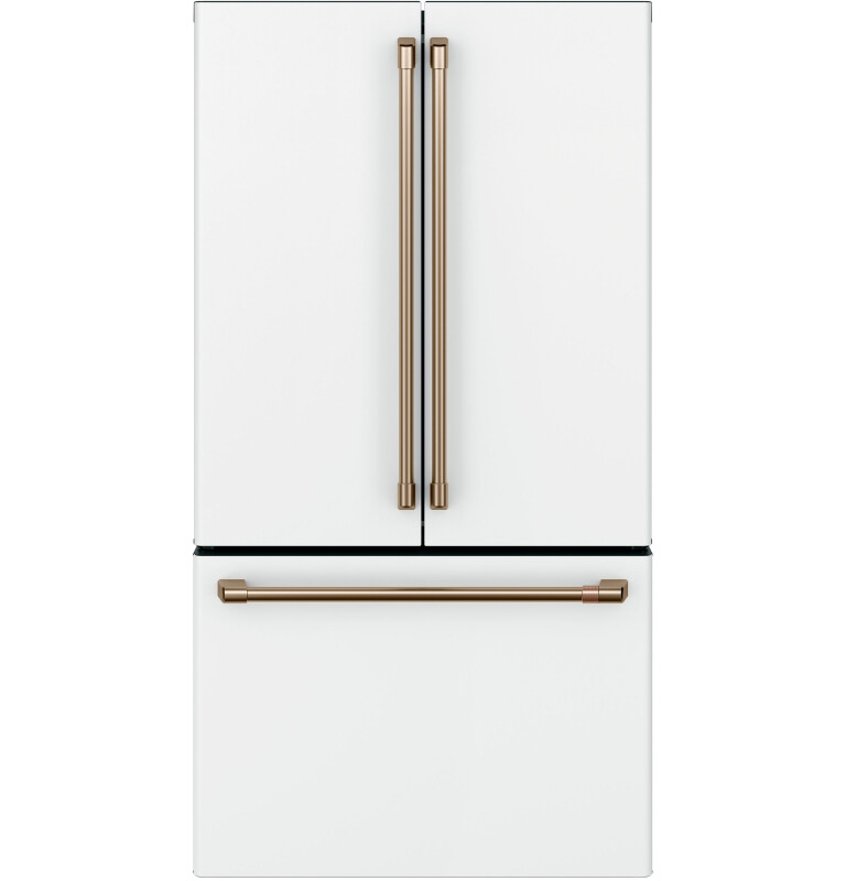 Cafe 23.1 Cu. Ft. Smart Counter-Depth French-Door Refrigerator Matte White / Brushed Bronze CWE23SP4MW2 Picture 1