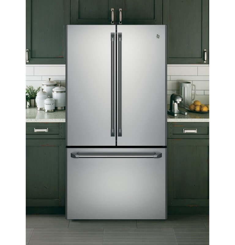 GE Series 23.1 Cu. Ft. Counter-Depth French-Door Refrigerator CWE23SSHSS