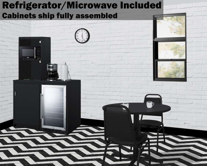 43" Wide Casework Suite with Beverage Center and Microwave, ADA Height CWSUITE43G