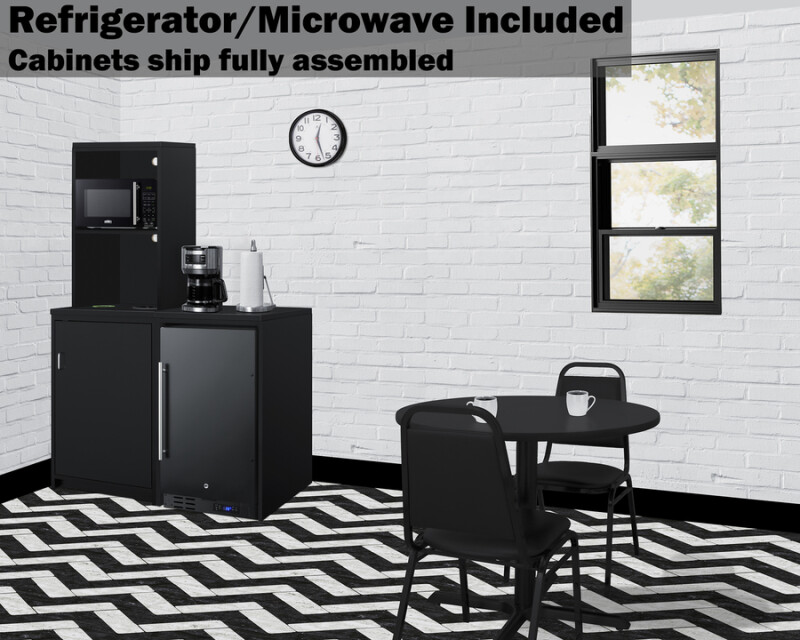 43" Wide Casework Suite with Refrigerator and Microwave, ADA Height CWSUITE43R