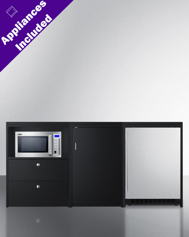 74" Wide Casework Suite with Refrigerator and Microwave, ADA Height CWSUITE74R