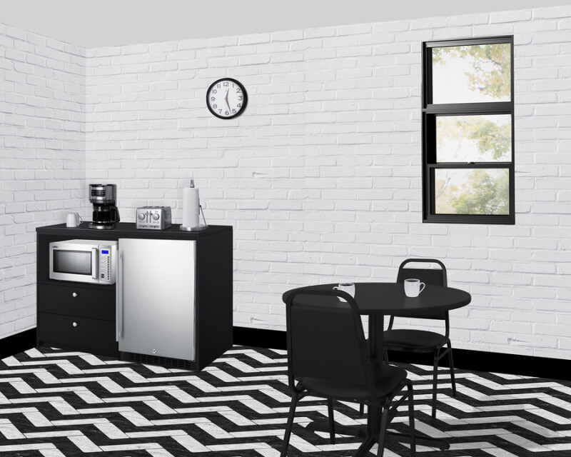 74" Wide Casework Suite with Refrigerator and Microwave, ADA Height CWSUITE74R