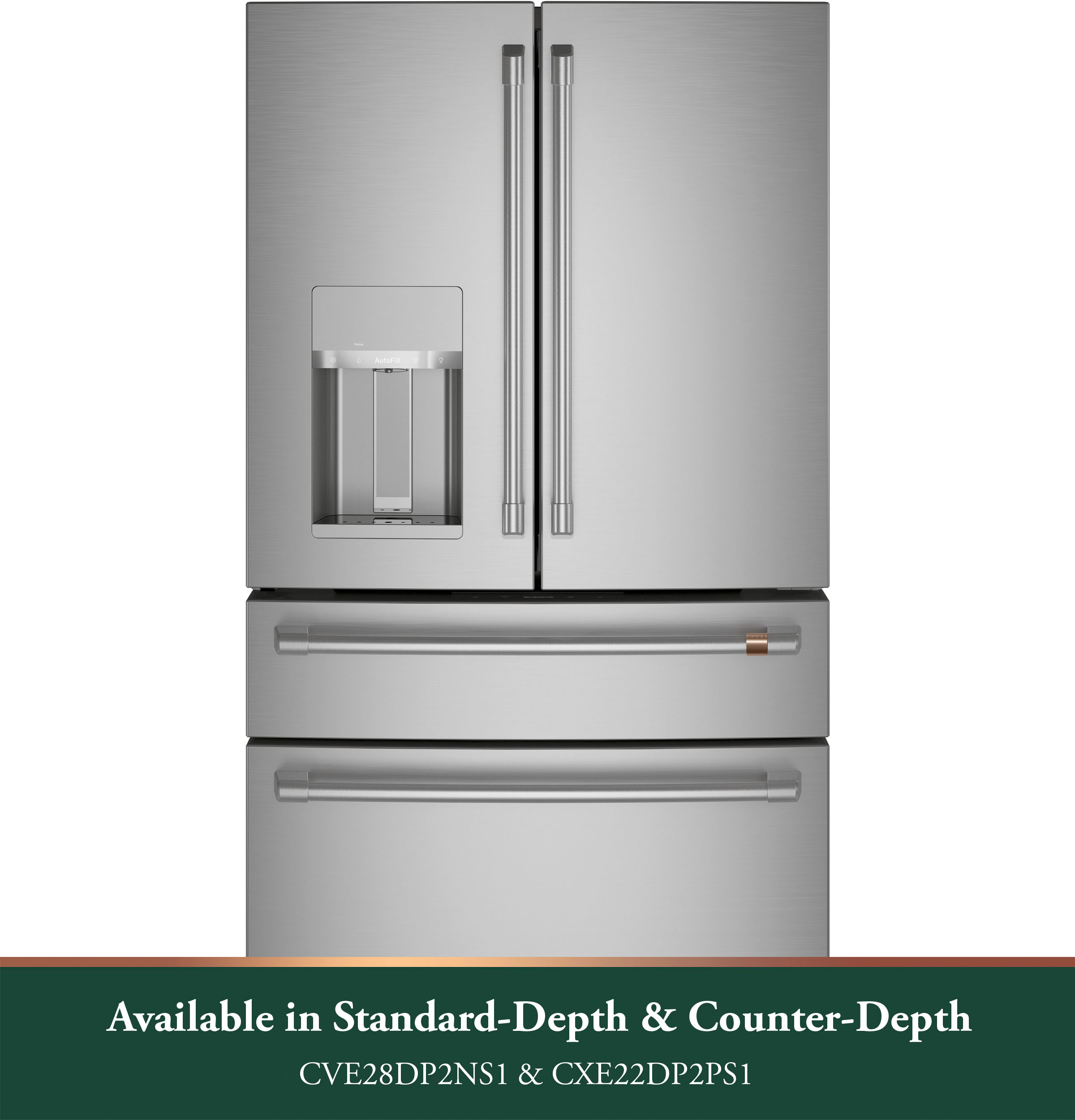 CAFÉ™ ENERGY STAR® 22.3 Cu. Ft. Smart Counter-Depth 4-Door French-Door Refrigerator CXE22DP2PS1