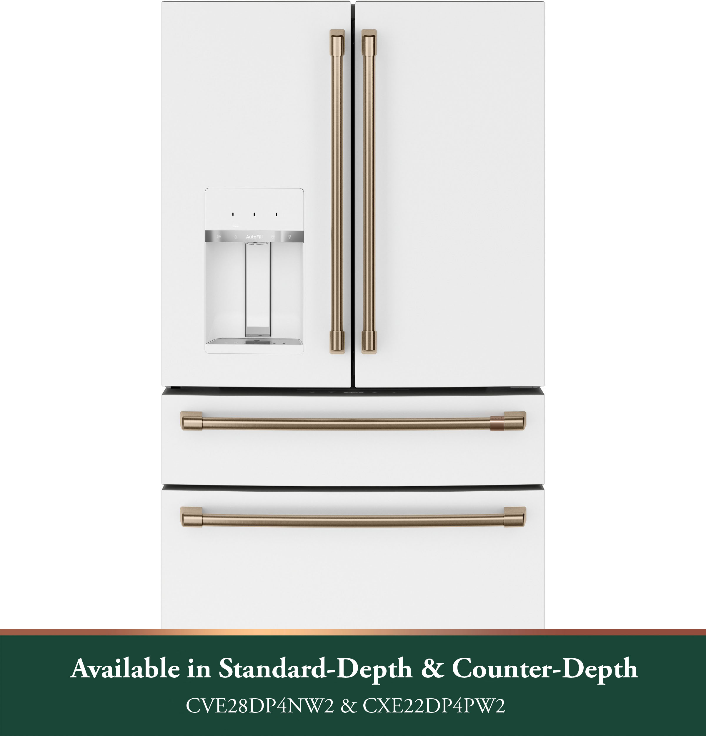 CAFÉ™ ENERGY STAR 22.3 Cu. Ft. Smart Counter-Depth 4-Door French-Door Refrigerator CXE22DP4PW2