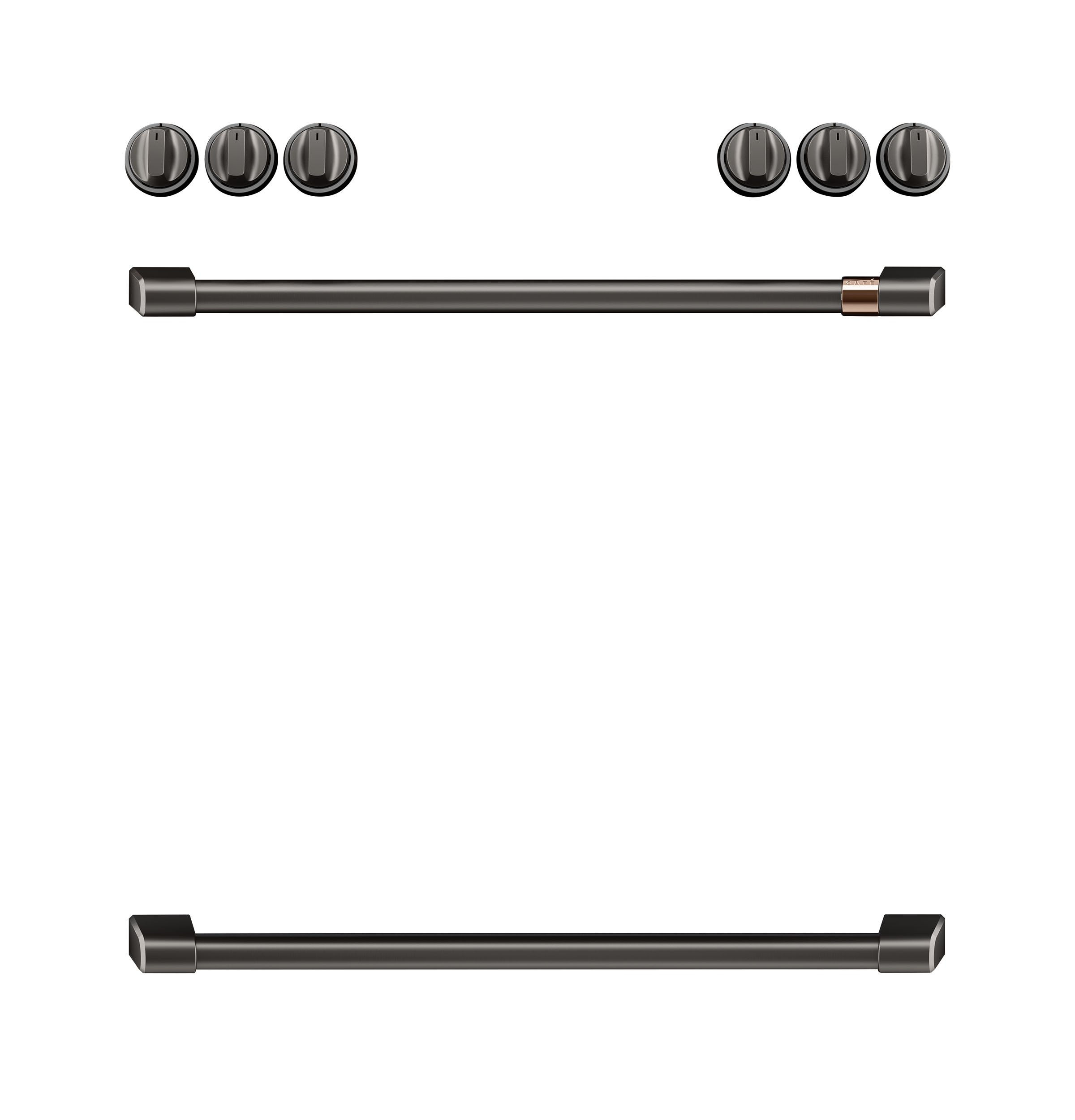 CAFÉ™ Front Control Induction Knobs and Handles - Brushed Copper CXFCHHKPMCU