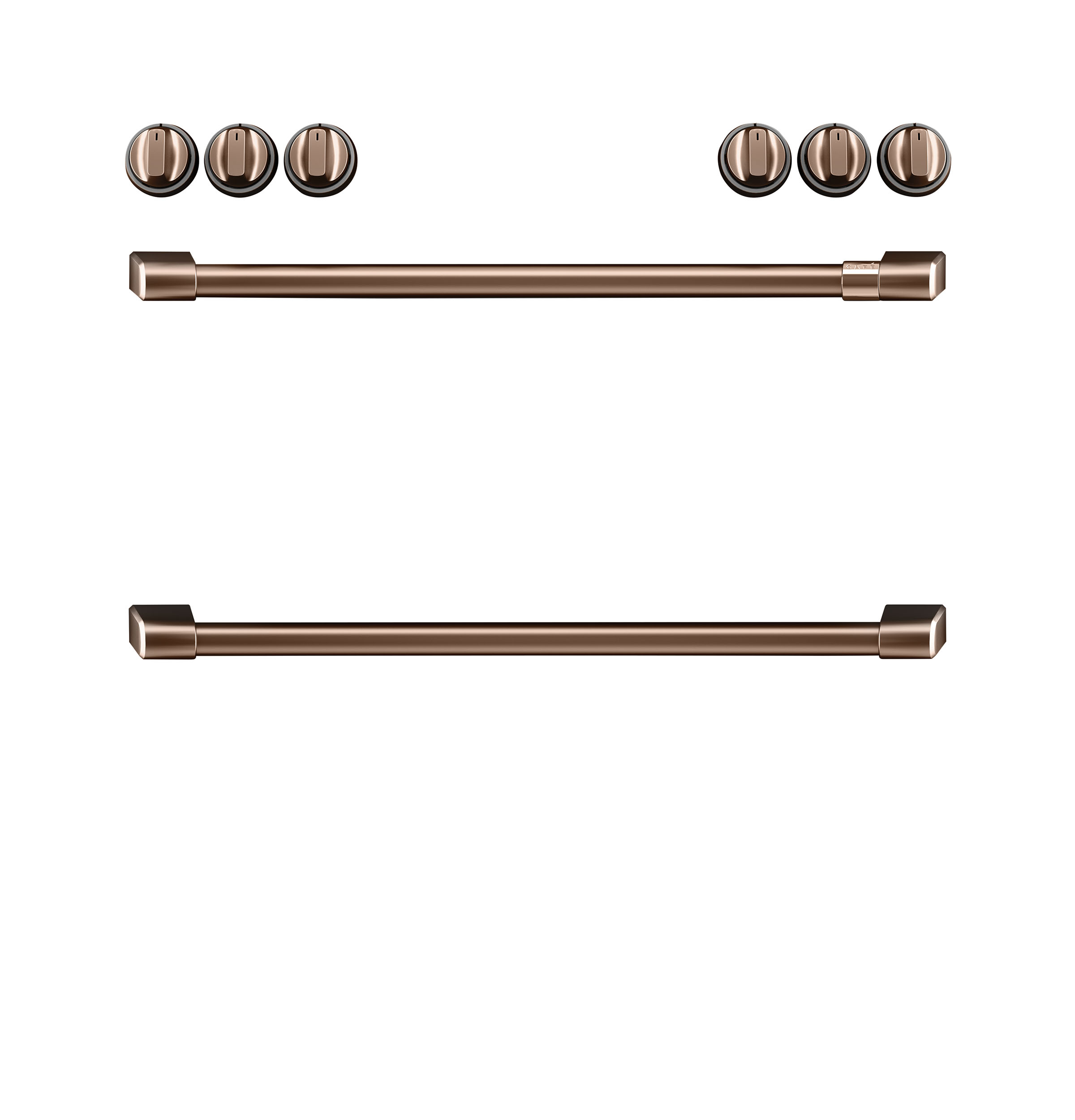 CAFÉ™ Front Control Induction Knobs and Handles - Brushed Copper CXFCHHKPMCU