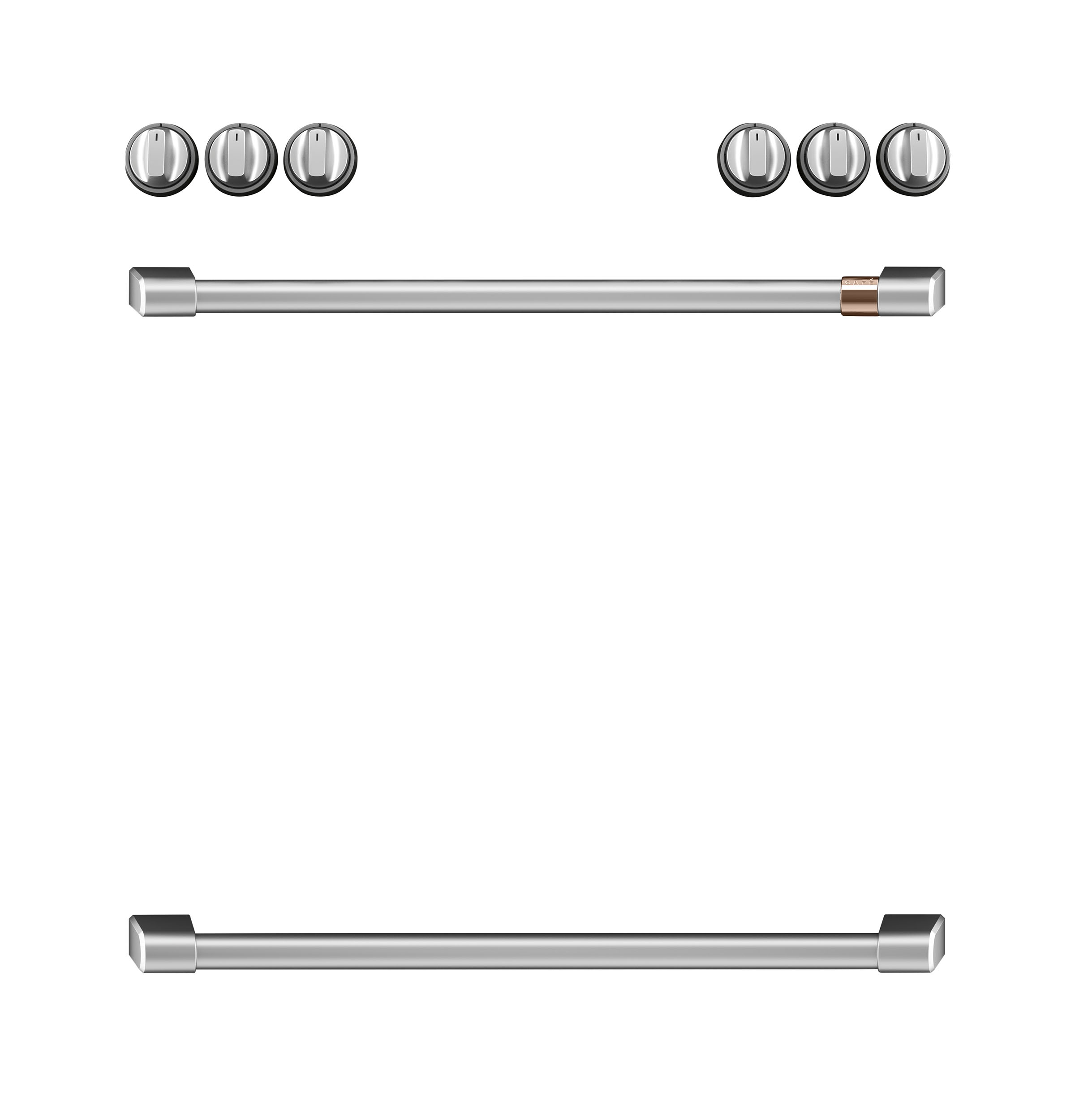 CAFÉ™ Front Control Induction Knobs and Handles - Brushed Copper CXFCHHKPMCU