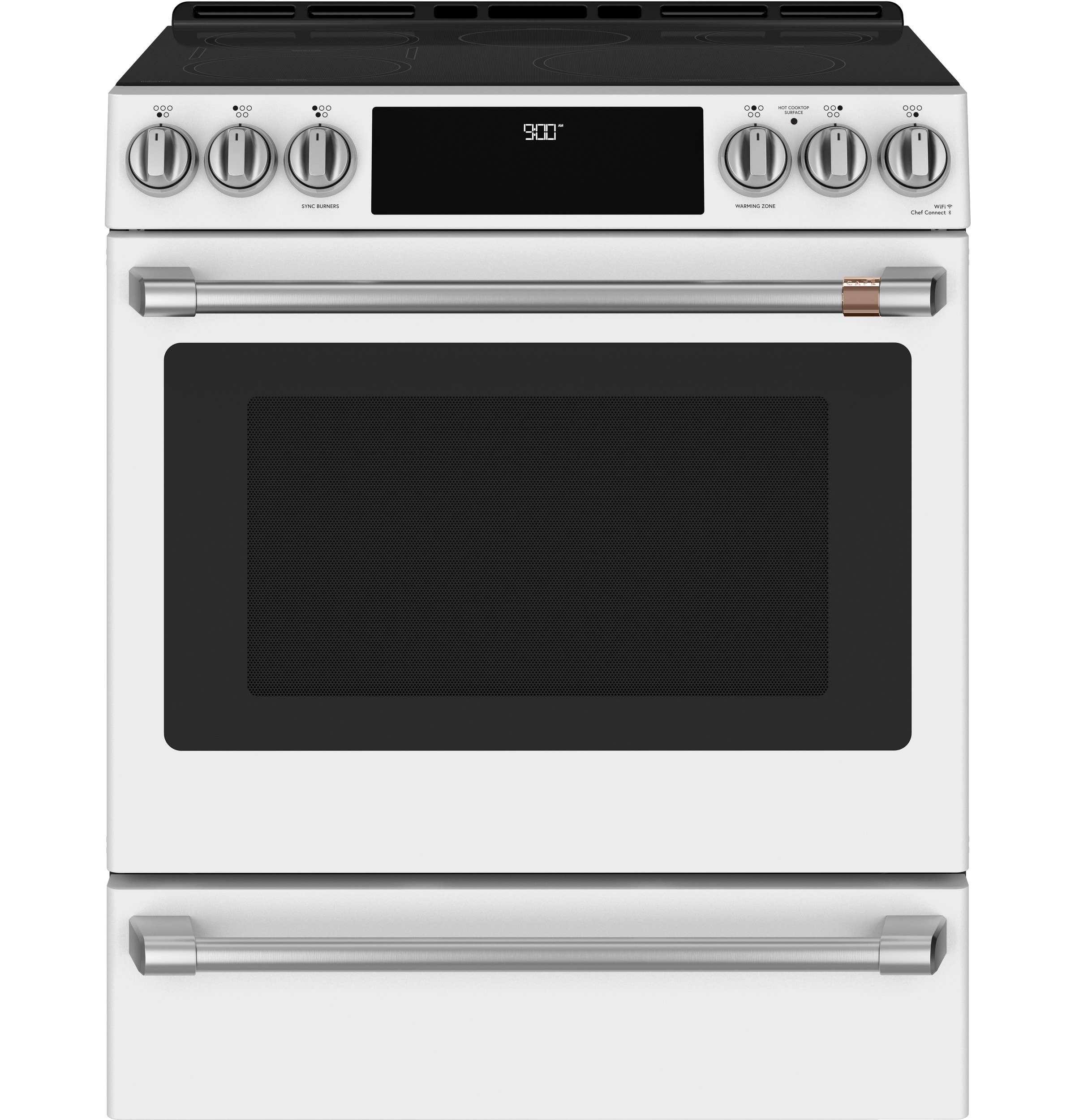 CAFÉ™ Front Control Induction Knobs and Handles - Brushed Stainless CXFCHHKPMSS