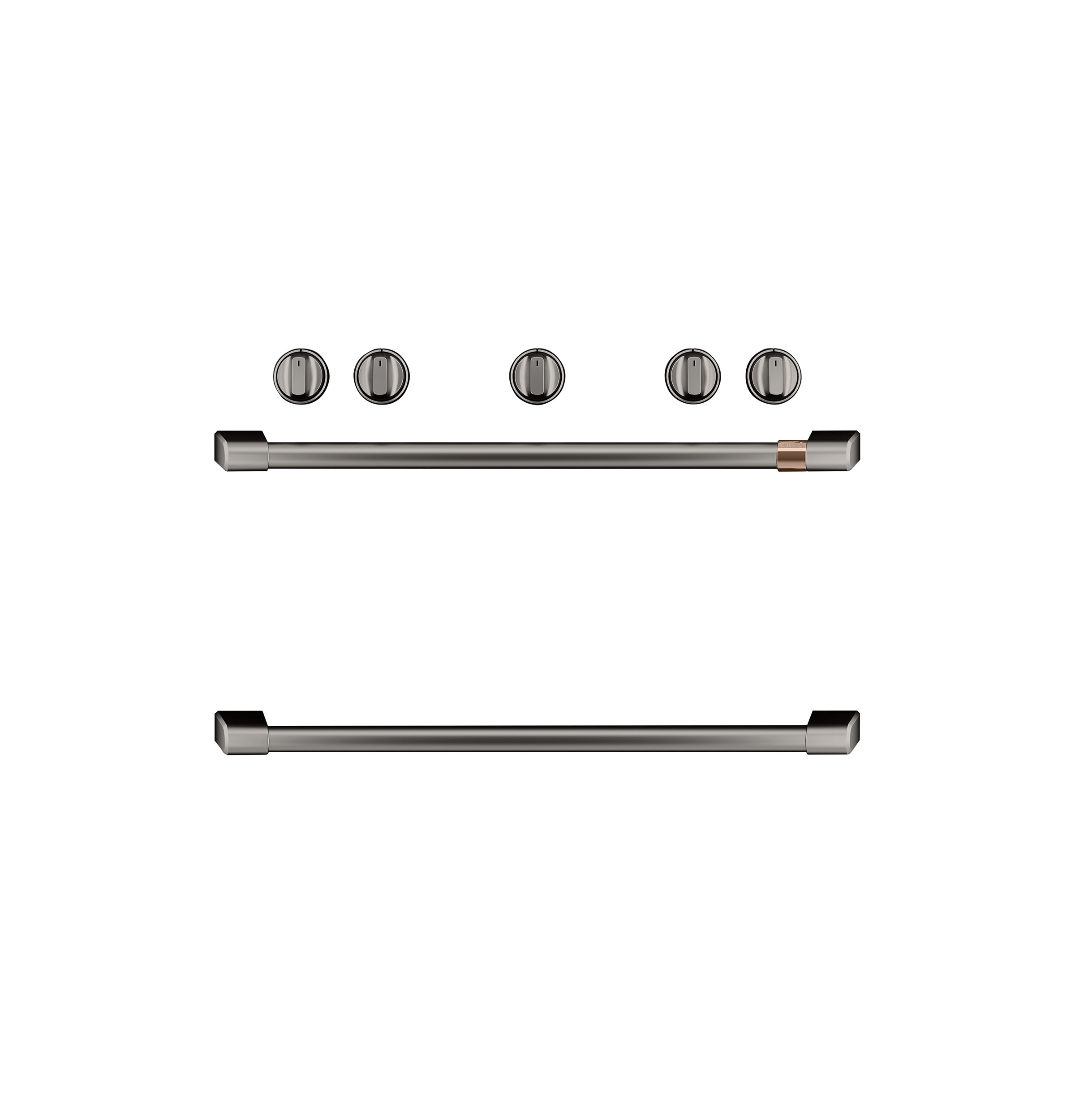 CAFÉ™ Freestanding Gas Knobs and Handles - Brushed Black CXFSGHKPMBT