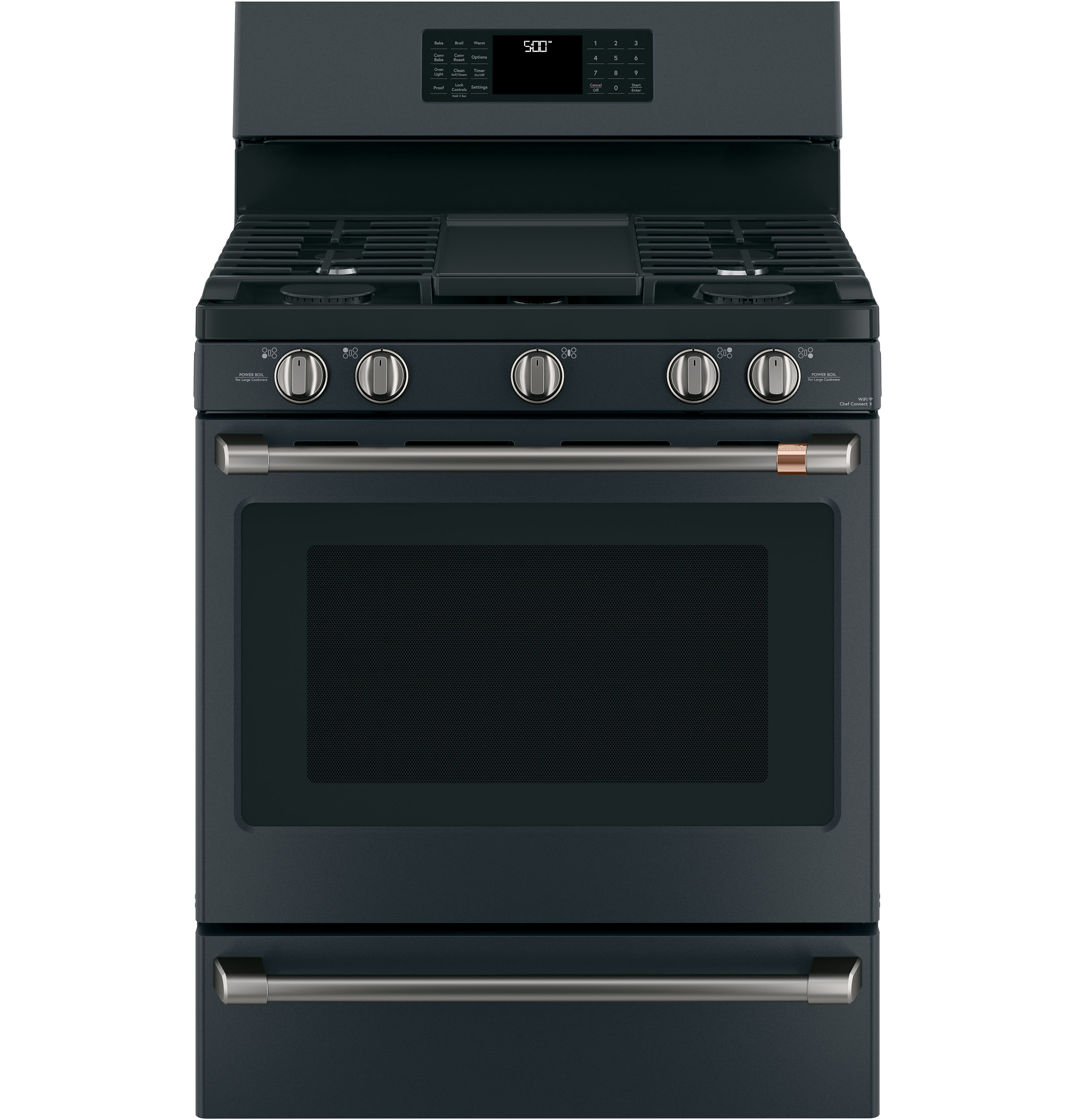 CAFÉ™ Freestanding Gas Knobs and Handles - Brushed Black CXFSGHKPMBT