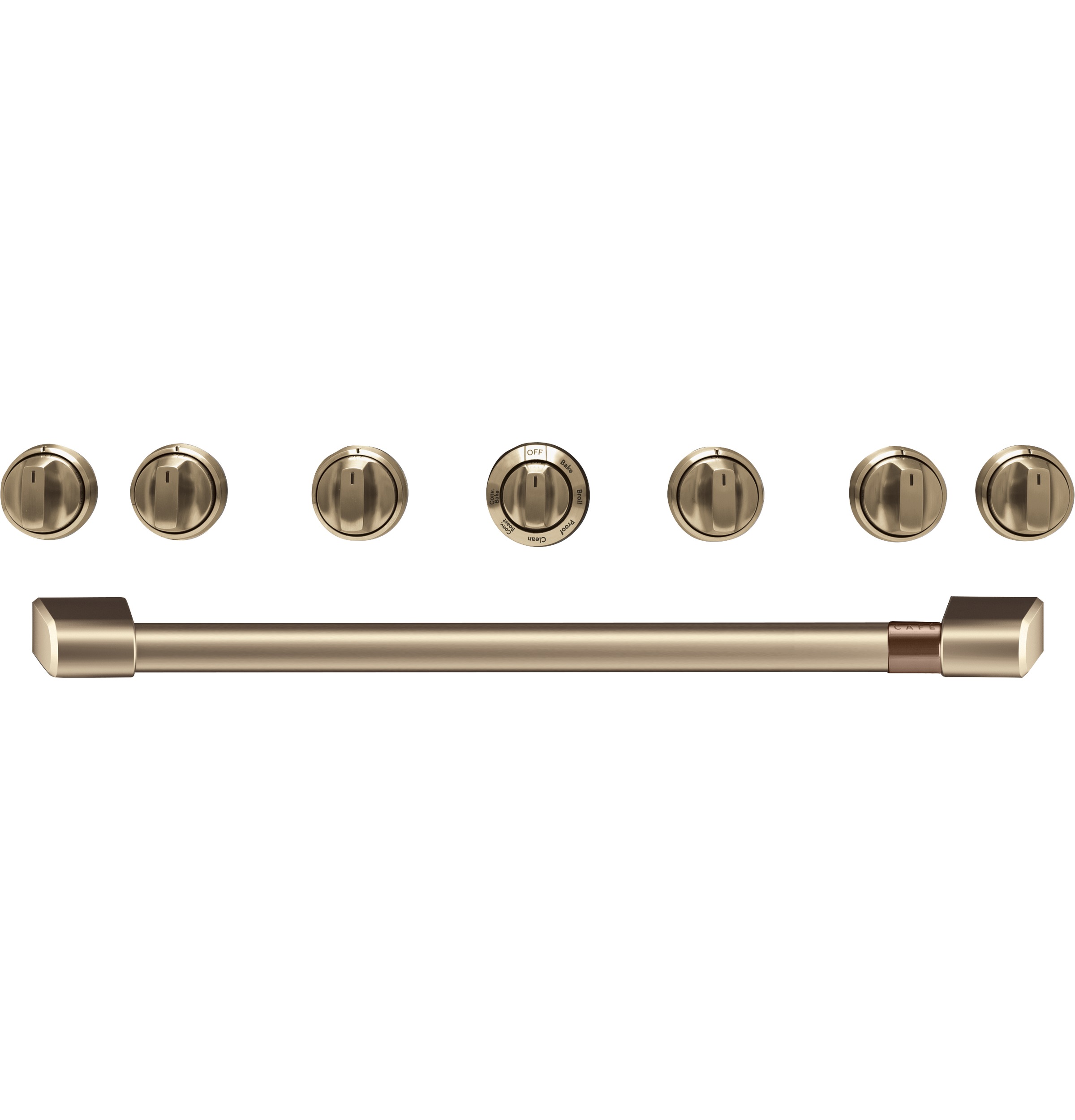 CAFÉ™ 36" Brushed Bronze Handle & Knob Set for Pro Range and Rangetop CXPR6HKPMBZ