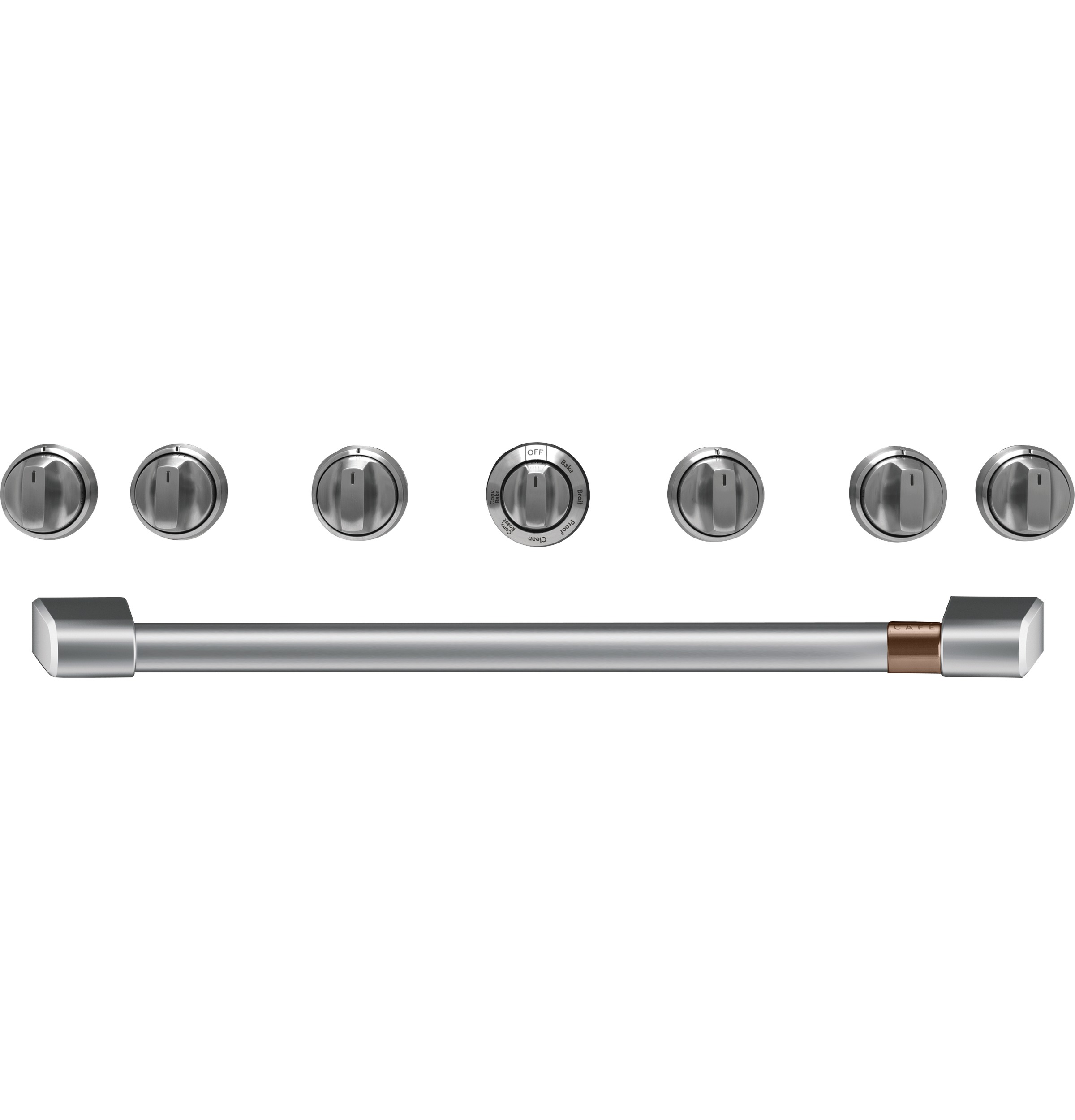 CAFÉ™ 36" Brushed Stainless Handle & Knob Set for Pro Range and Rangetop CXPR6HKPMSS