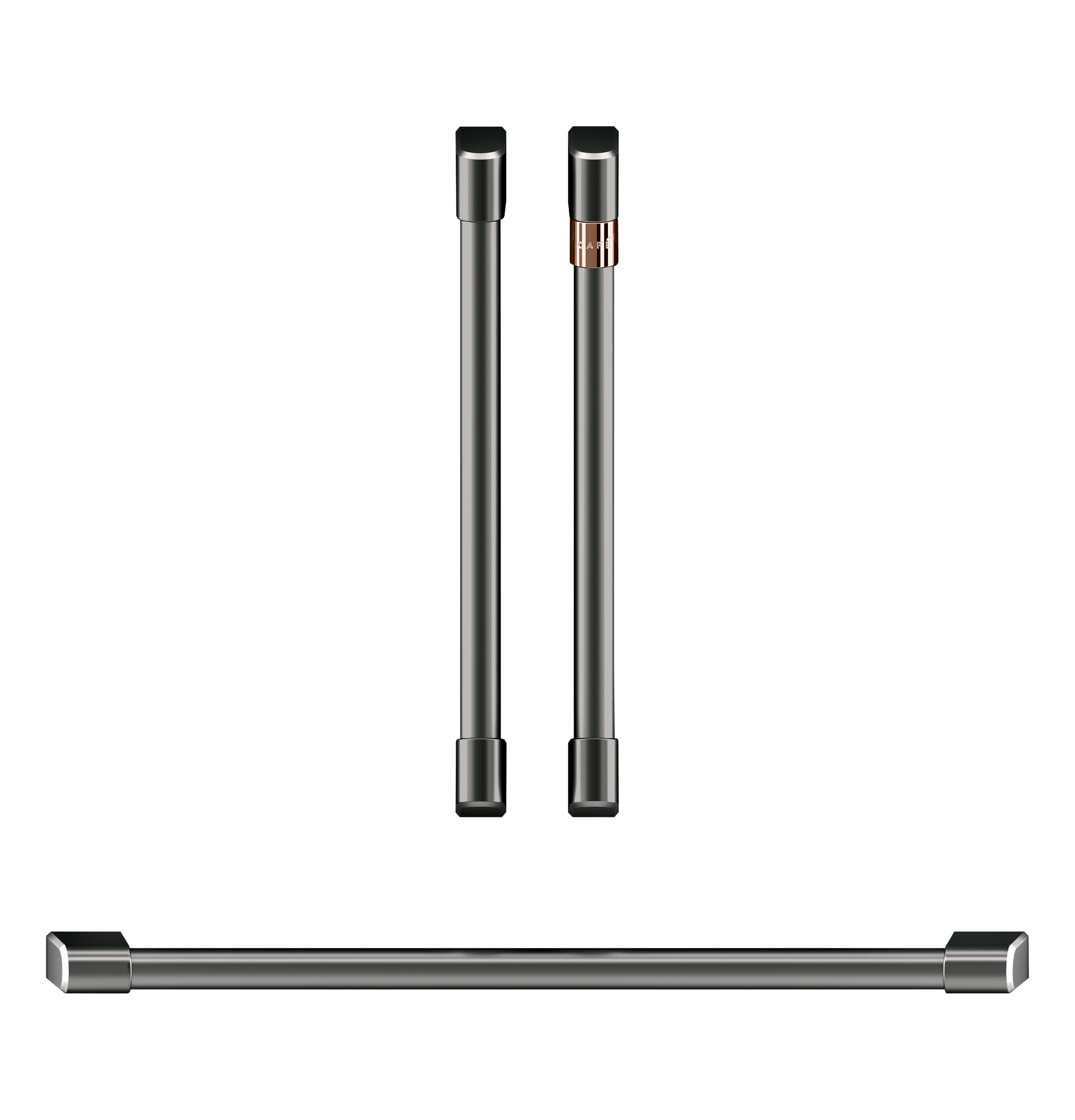 CAFÉ™ 2 French-Door Handles; 1 - 30" Handle; - Brushed Black CXWDFHKPMBT