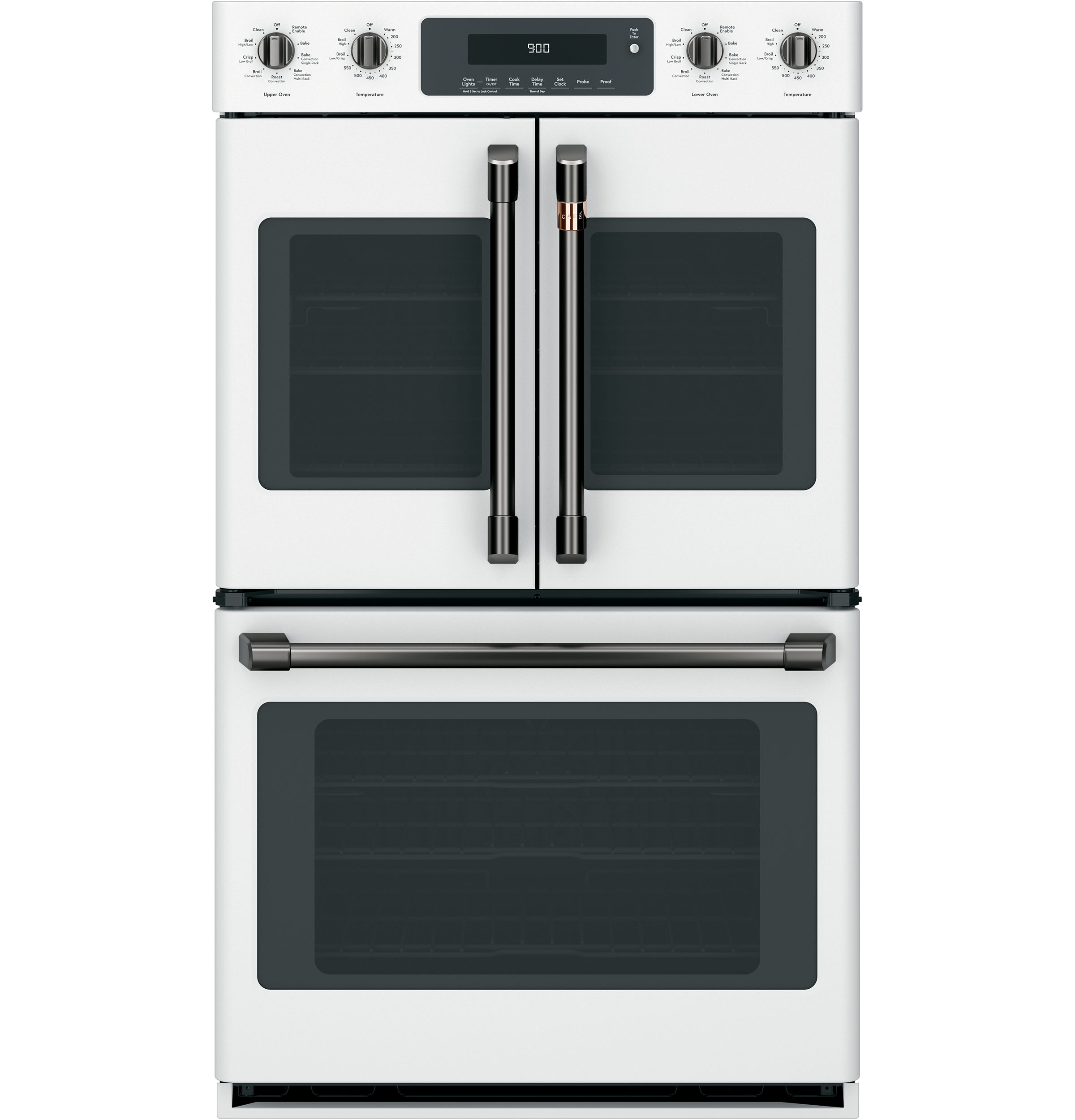 CAFÉ™ 2 French-Door Handles; 1 - 30" Handle; - Brushed Black CXWDFHKPMBT