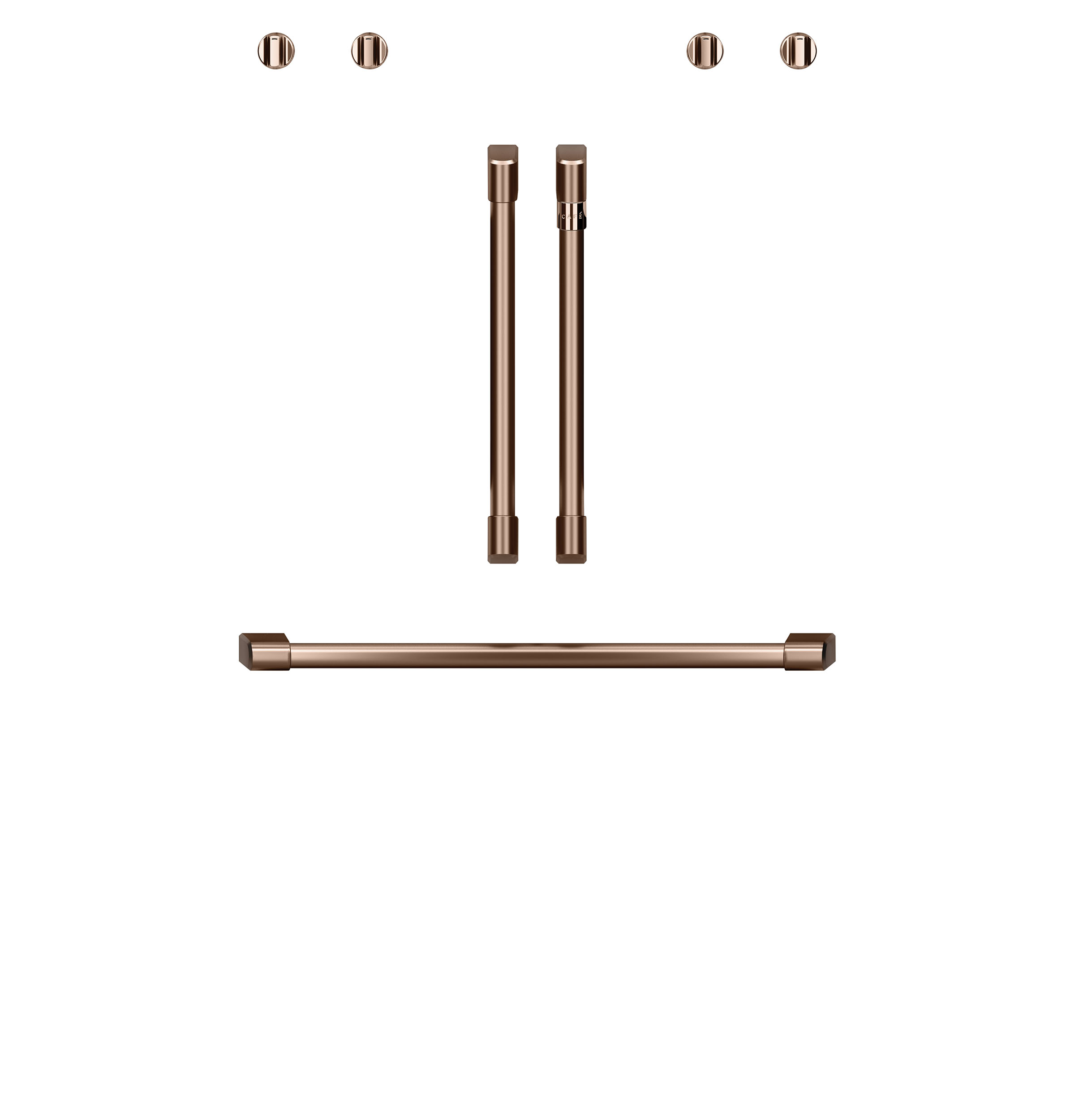 CAFÉ™ 2 French-Door Handles; 1 - 30" Handle; - Brushed Copper CXWDFHKPMCU