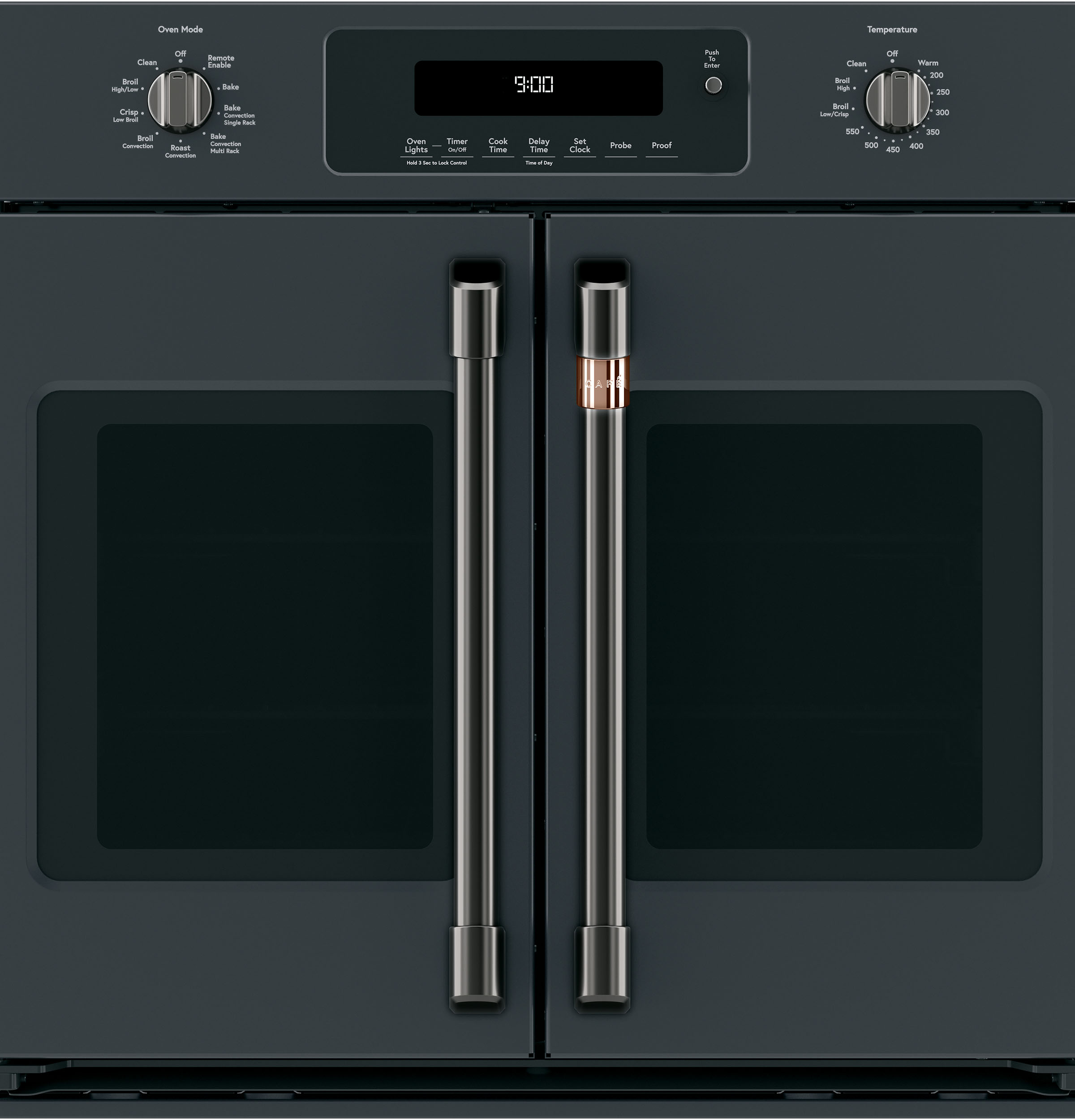 CAFÉ™ 2 French-Door Handles - Brushed Black CXWSFHKPMBT