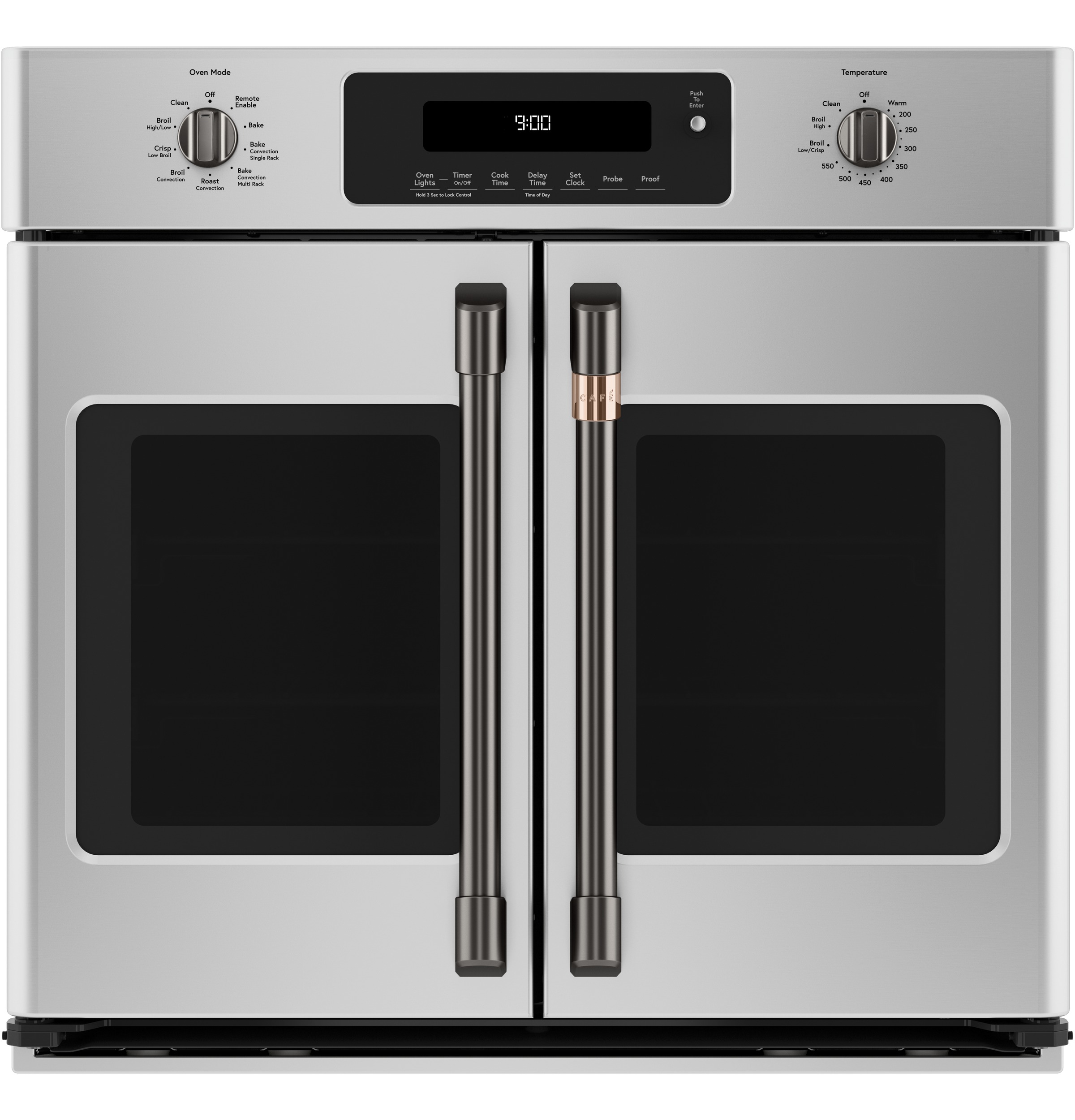 CAFÉ™ 2 French-Door Handles - Brushed Black CXWSFHKPMBT