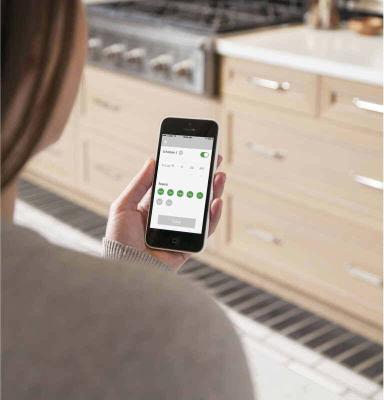 GE Series 22.2 Cu. Ft. Counter-Depth French-Door Refrigerator with Keurig® K-Cup® Brewing System CYE22USHSS