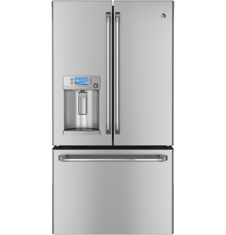 Cafe GE  Series 23.1 Cu. Ft. Counter-Depth French-Door Refrigerator Stainless Steel CYE23TSDSS Picture 1