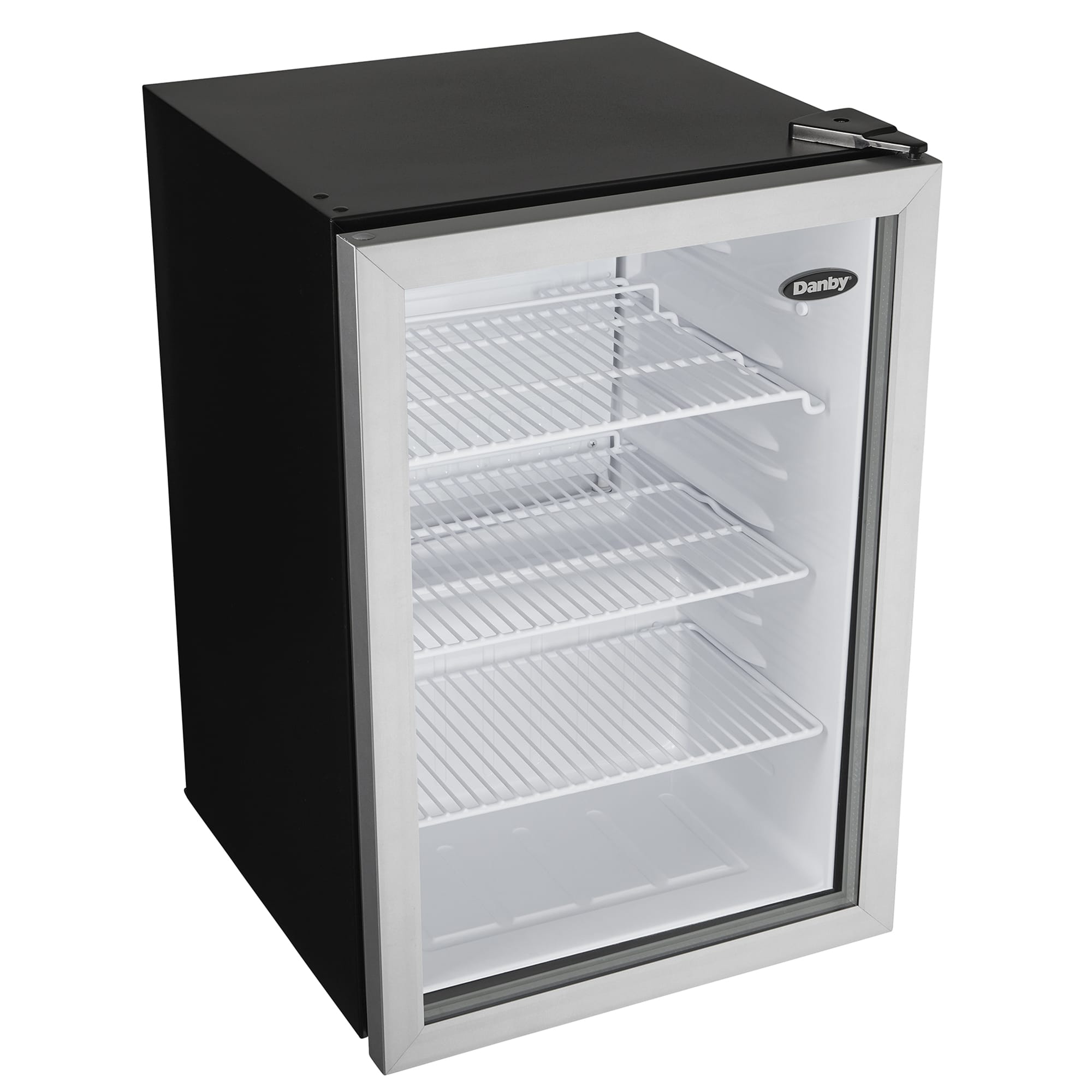 2.6 cu. ft. Compact Glass Door Fridge in Platinum DAG026A1BDB