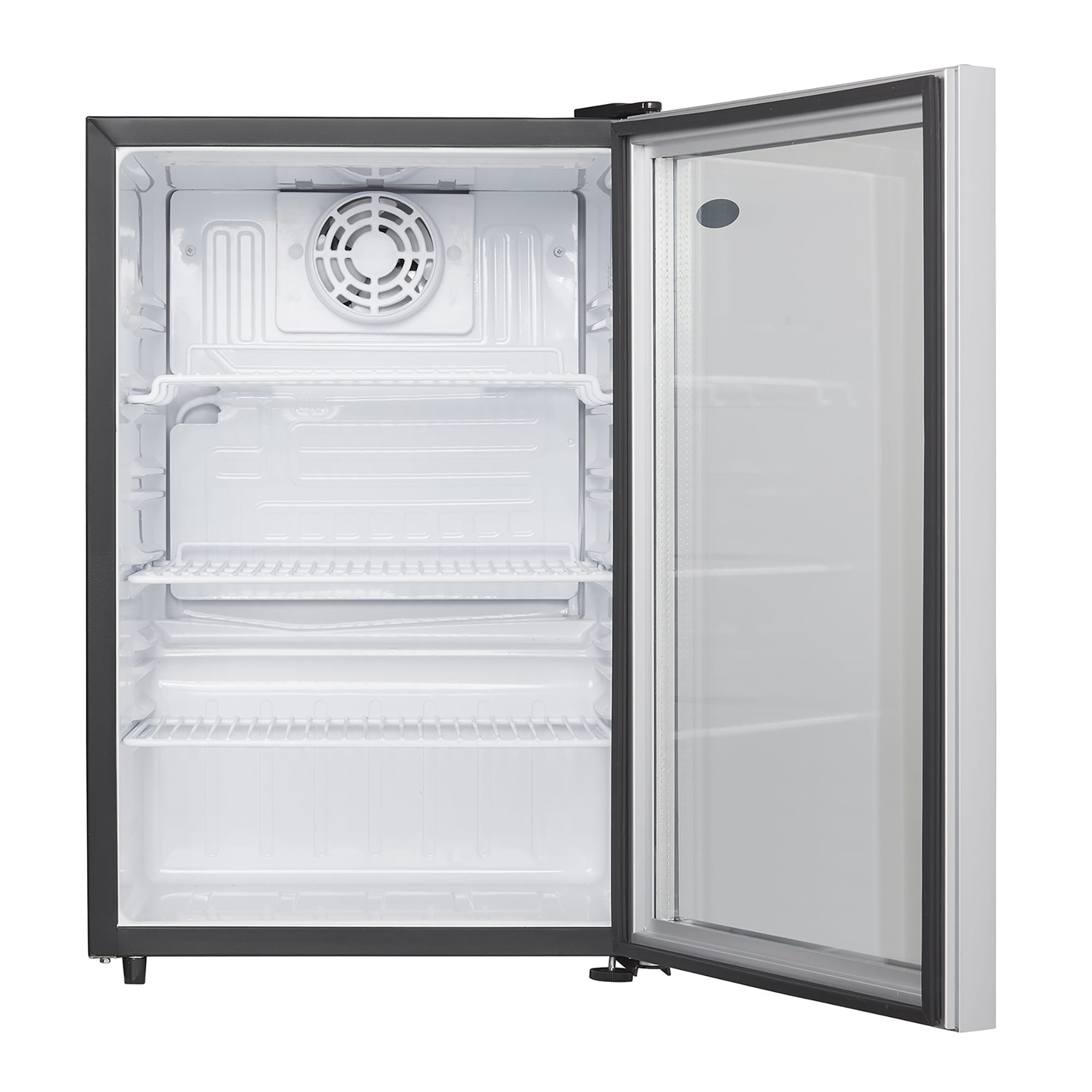 2.6 cu. ft. Compact Glass Door Fridge in Platinum DAG026A1BDB