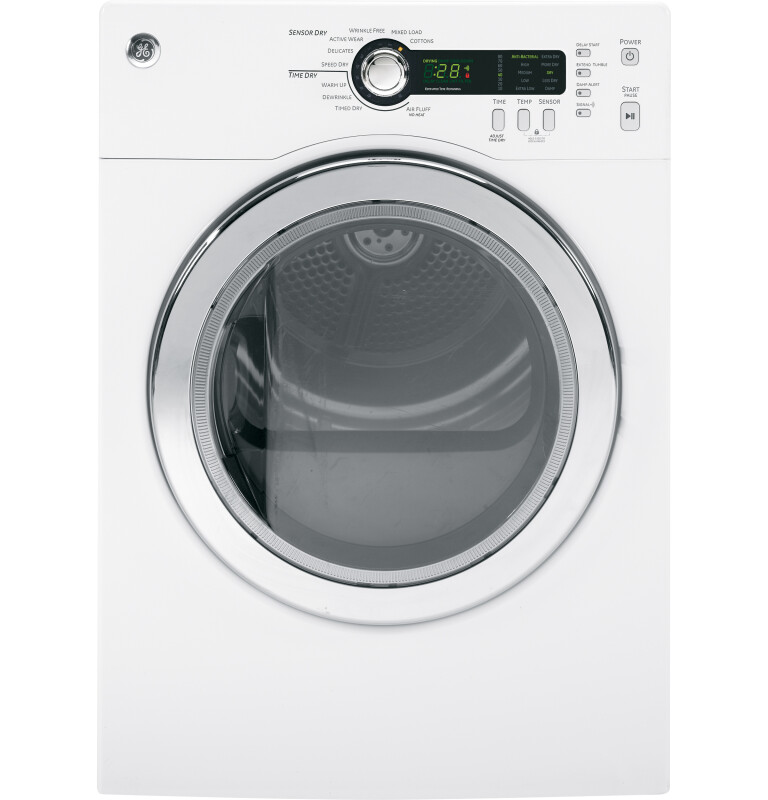GE 4.0 cu.ft. Capacity Electric Dryer White DCVH480EKWW Picture 1