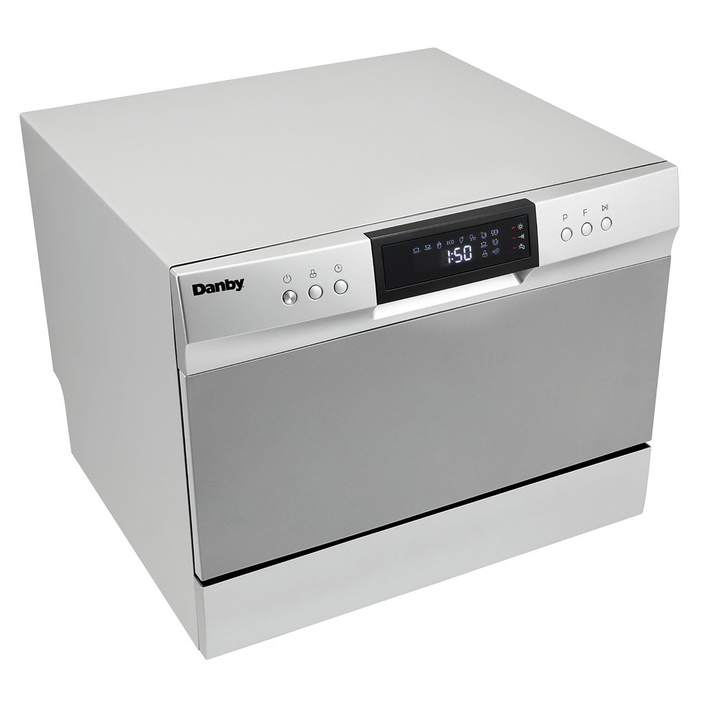 6 Place Setting Countertop Dishwasher in Silver DDW631SDB
