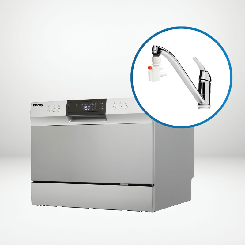 6 Place Setting Countertop Dishwasher in Silver DDW631SDB