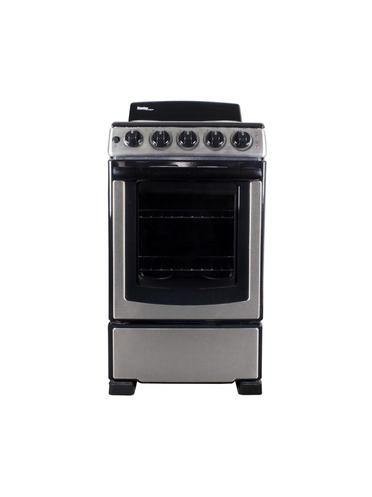 20" Electric Range, Coil Elements,Glass Door Window,Push & Turn Knobs DER203BSS