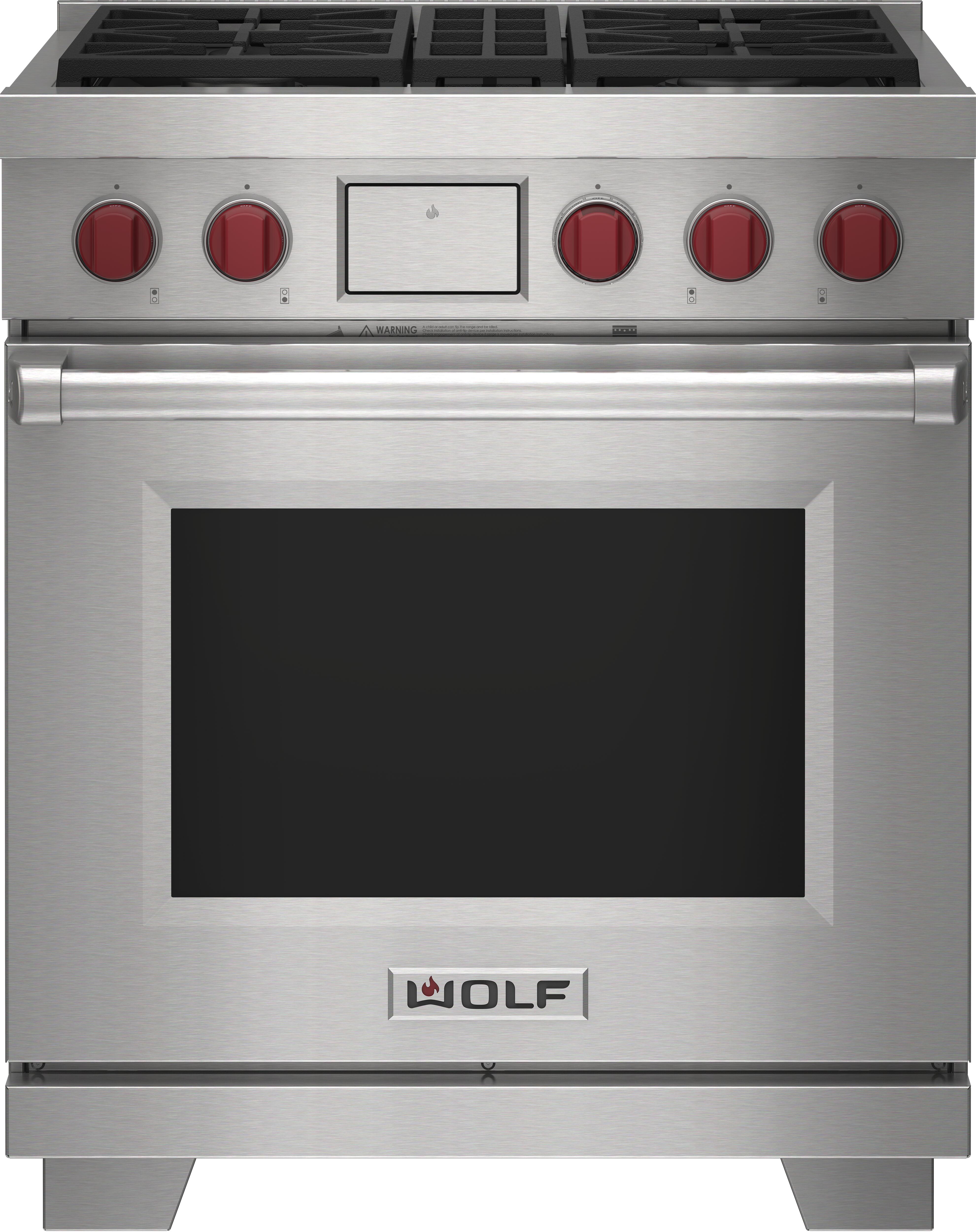 30" Dual Fuel Range - 4 Burners DF30450BKPLP