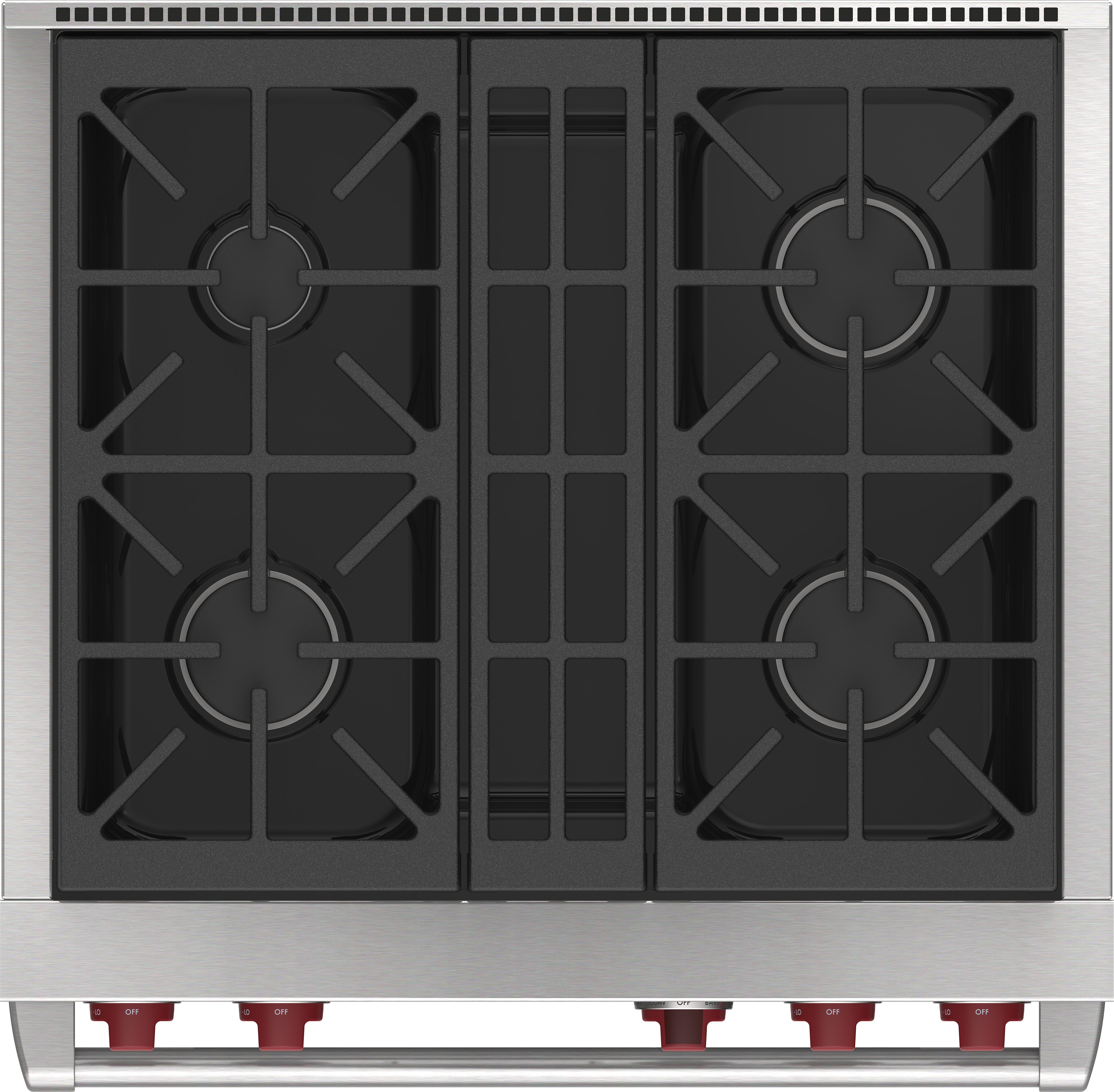 30" Dual Fuel Range - 4 Burners DF30450BKPLP