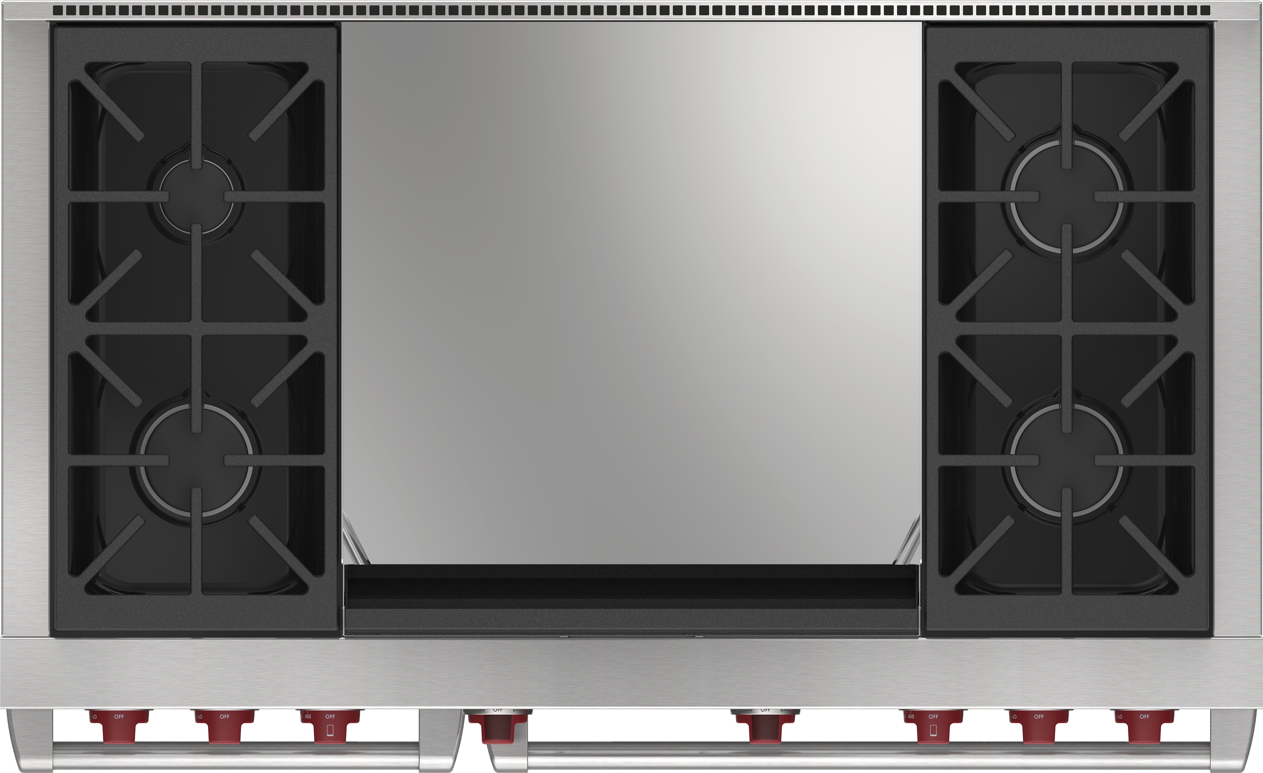 48" Dual Fuel Range - 4 Burners and Infrared Dual Griddle DF48450DGBKPLP