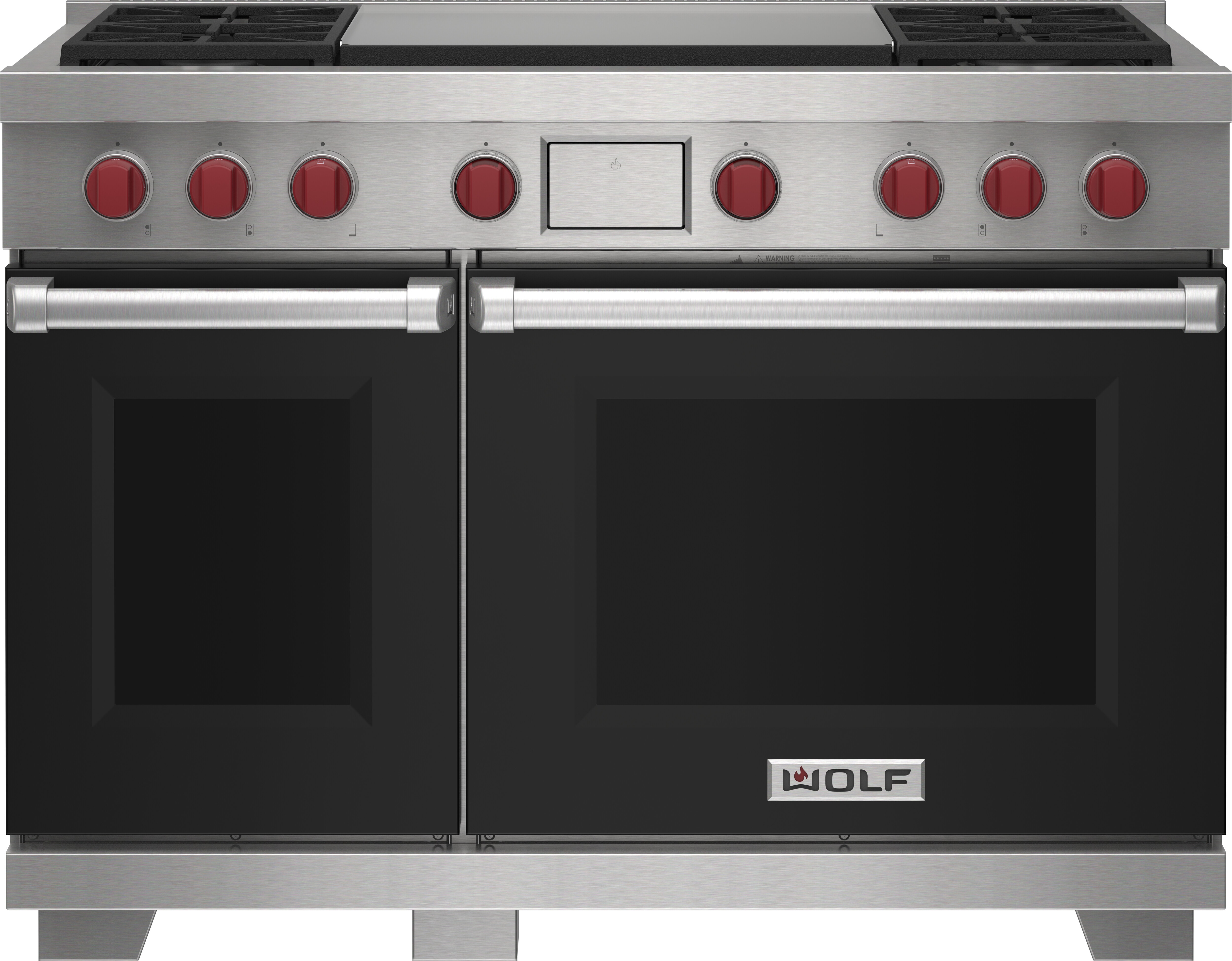 48" Dual Fuel Range - 4 Burners and Infrared Dual Griddle DF48450DGBKPLP